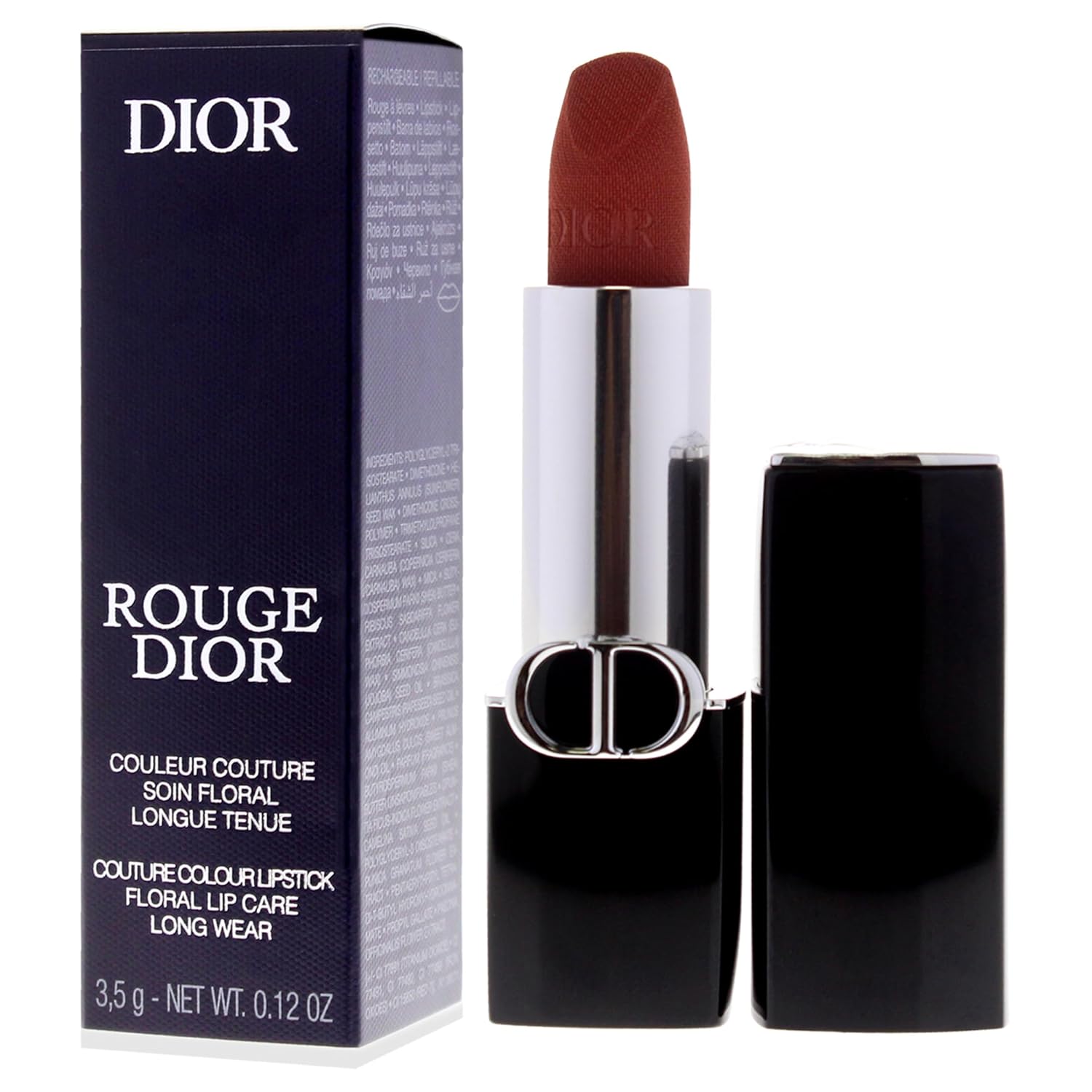 Dior Rouge Dior Velvet Lipstick - 100 Nude Look 0.12 oz / 3.5 g (Refillable)