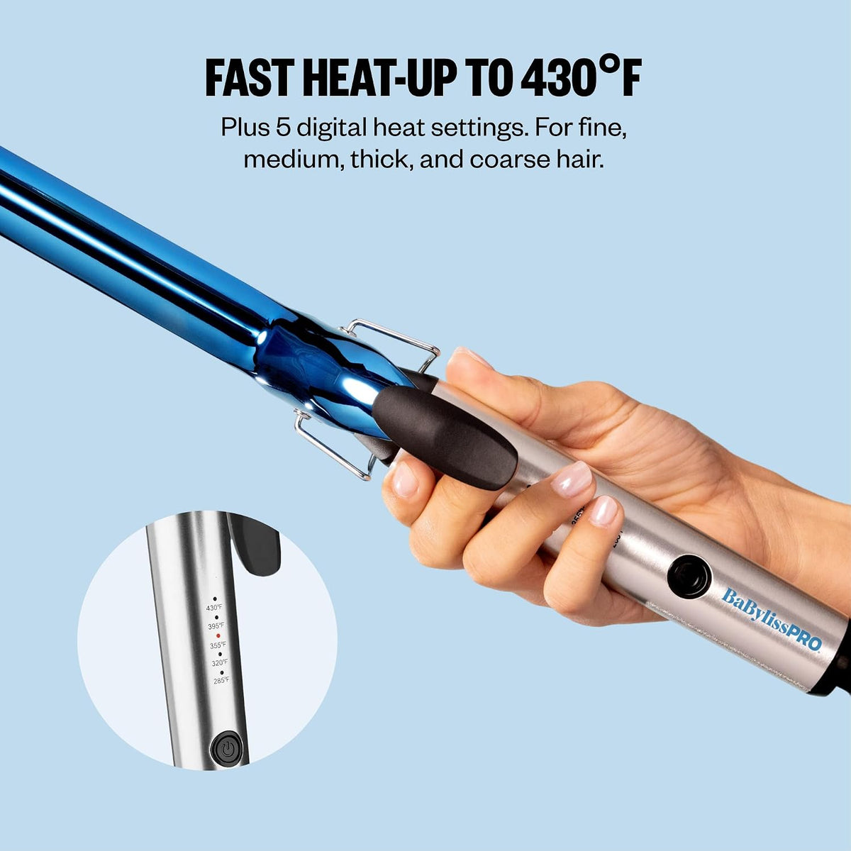 BaBylissPRO Nano Titanium Extended Barrel Curling Iron | 1"