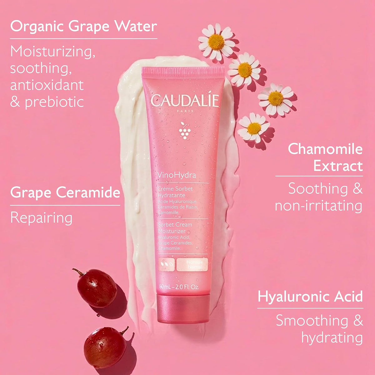 Caudalie VinoHydra Sorbet Cream Moisturizer | 60 mL / 2 fl oz