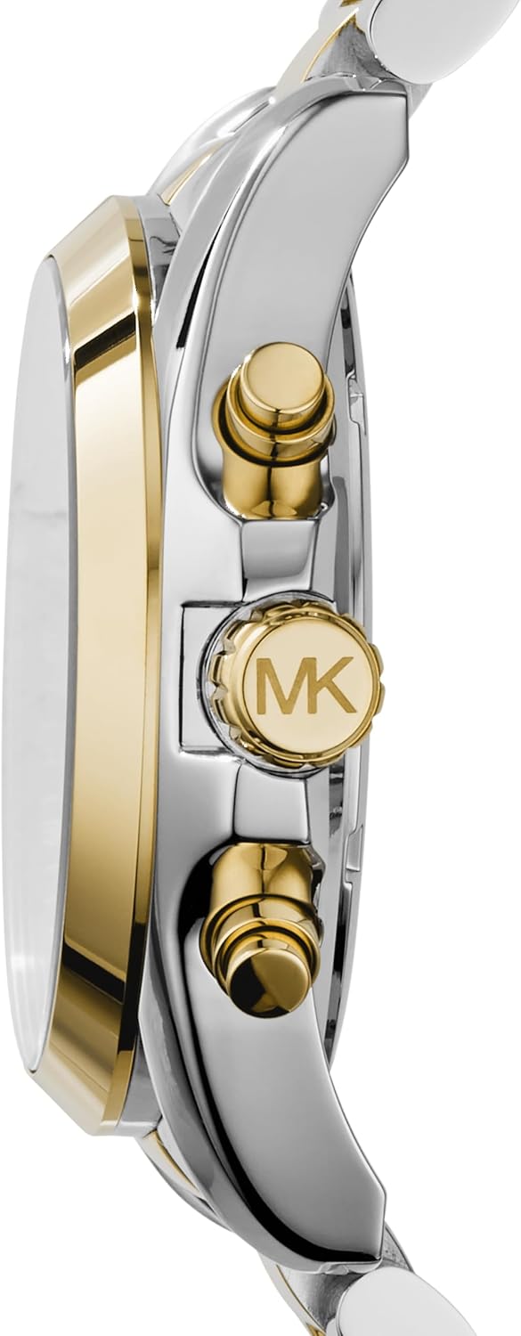 Michael Kors Bradshaw Chronograph Watch | Two-Tone, Navy Dial, 43mm
