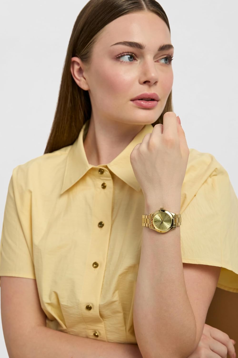 Michael Kors Mini Slim Runway Gold-Tone Watch | 33mm