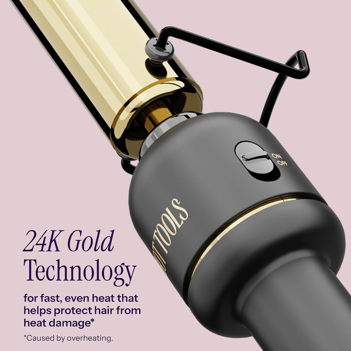 Hot Tools Pro Artist 24K Gold Extended Barrel Curling Wand | 1"