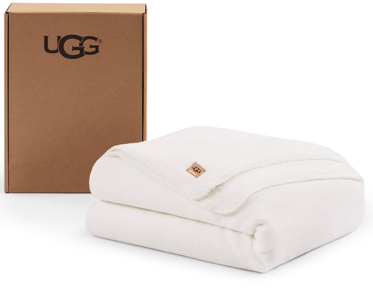 UGG Whitecap Fleece Blanket - Twin White