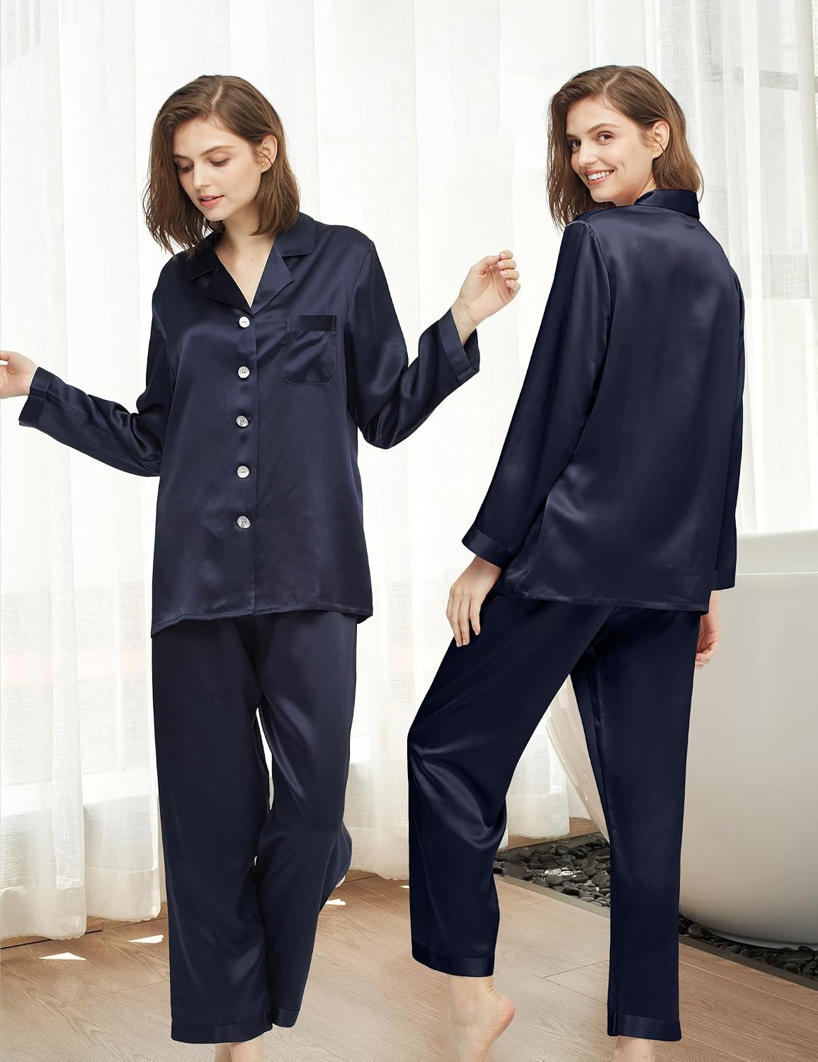 LilySilk Long Silk Pajama Set