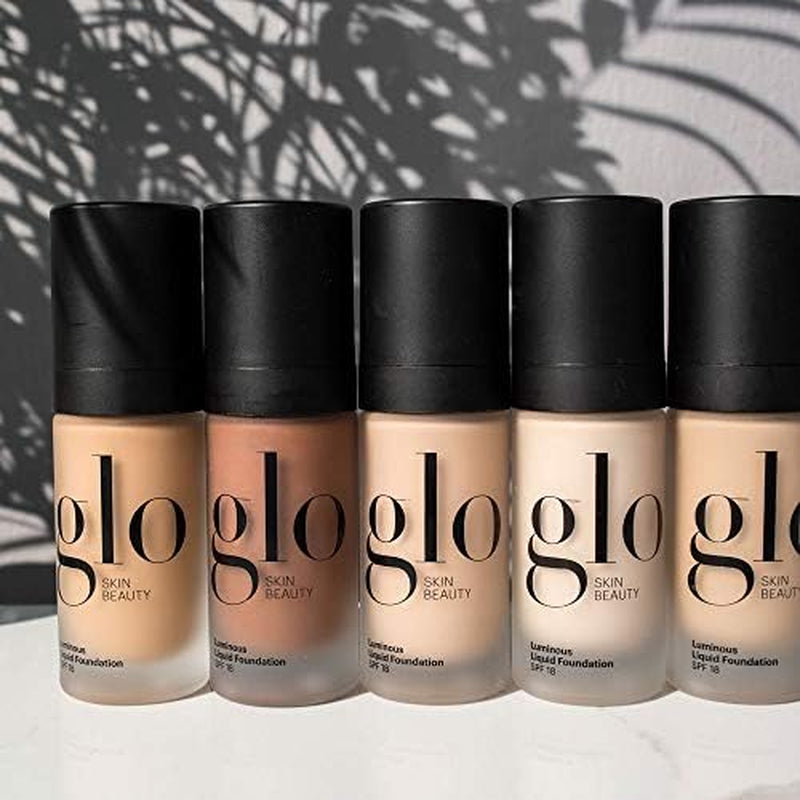 Luminous Liquid Mineral Foundation Makeup with SPF 18 (Brûlée) - Improves Uneven Skin Tone, Smooths & Corrects Imperfections, Sheer to Medium Coverage, Dewy Finish