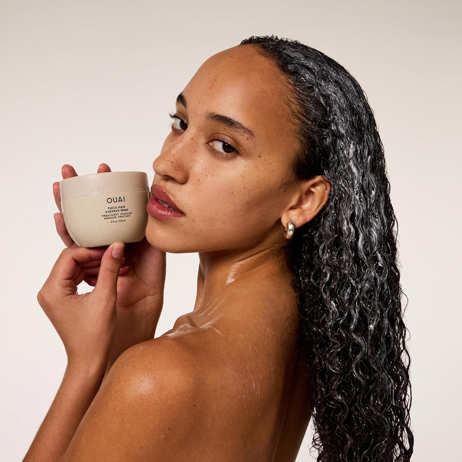 Thick Hair Mask - Deep Conditioning Hair Mask with Almond Oil, Olive Oil, & Hydrolyzed Keratin to Restore Damaged Strands - Phthalate & Paraben Free (8 Fl Oz)