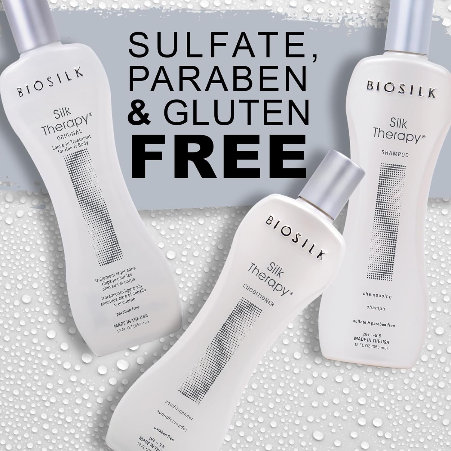 3-in-One BioSilk Silk Therapy Shine Kit | Shampoo + Conditioner + Leave-In