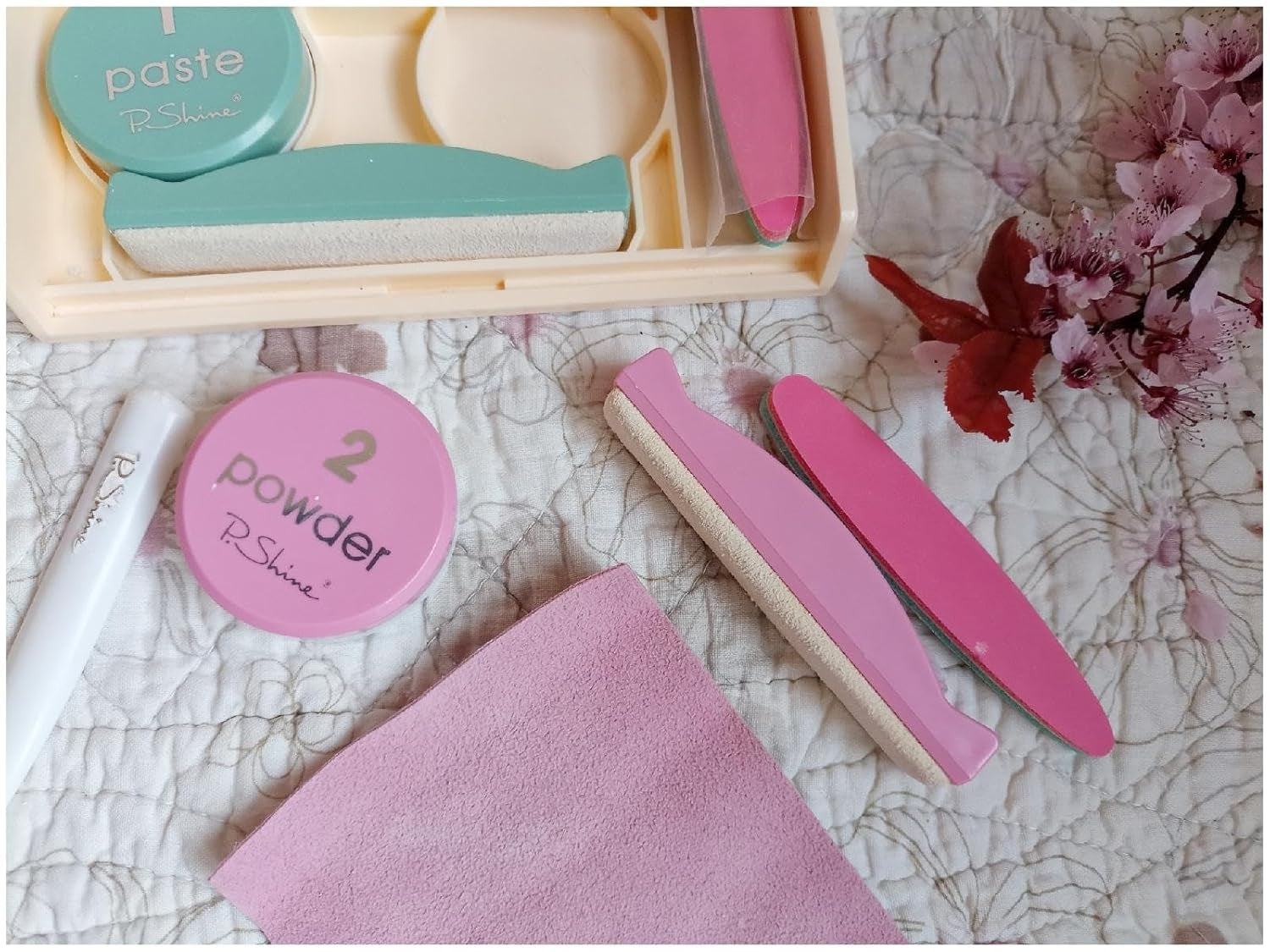 Japanese Manicure Set - Powder Nail Kit - Nail Strengthener for Damaged Nails - Professional Nail Kit - Nail Plate Care - Nail Repair for Damaged Nails - Nail Strengthener and Growth