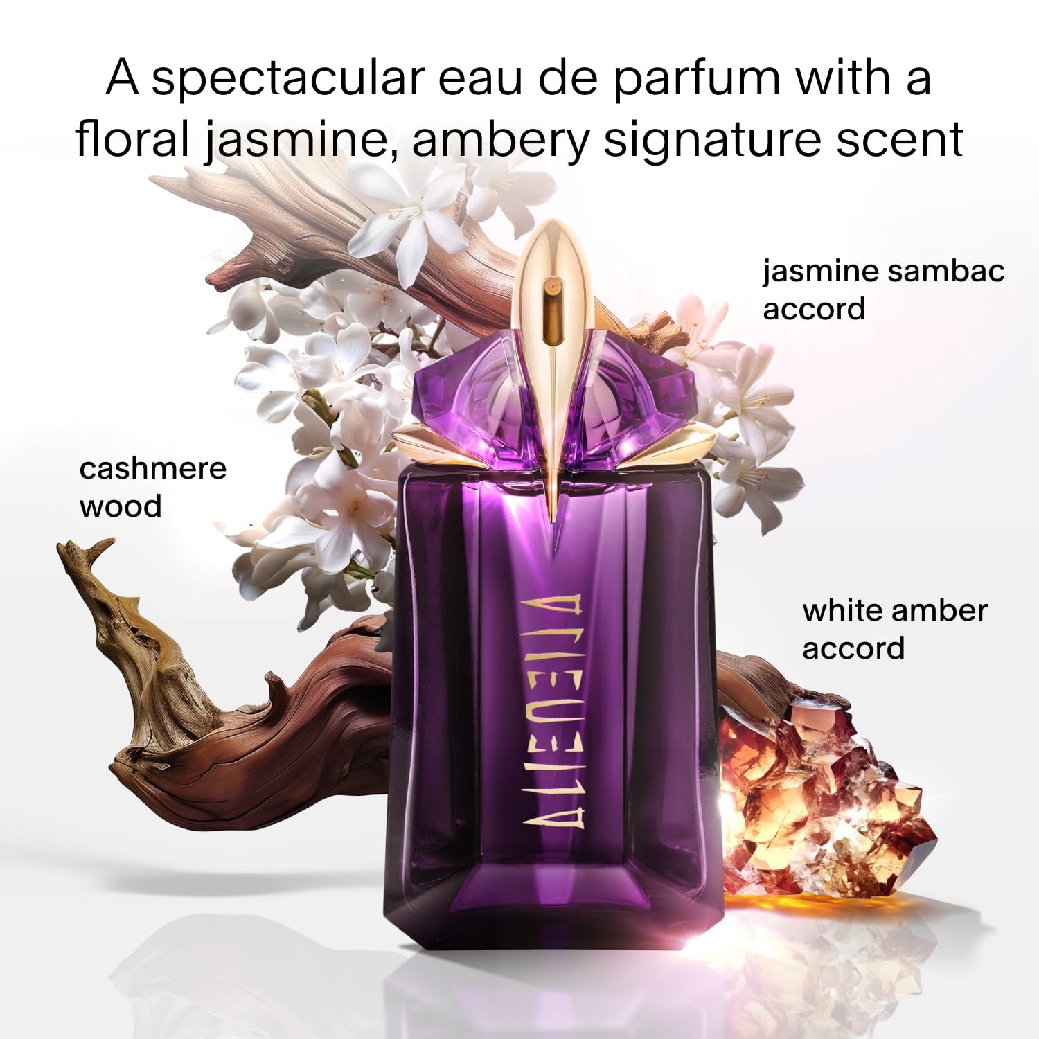 Mugler Alien - Eau De Parfum - Women'S Perfume - Floral & Woody - with Jasmine, Wood, and Amber - Long Lasting Fragrance