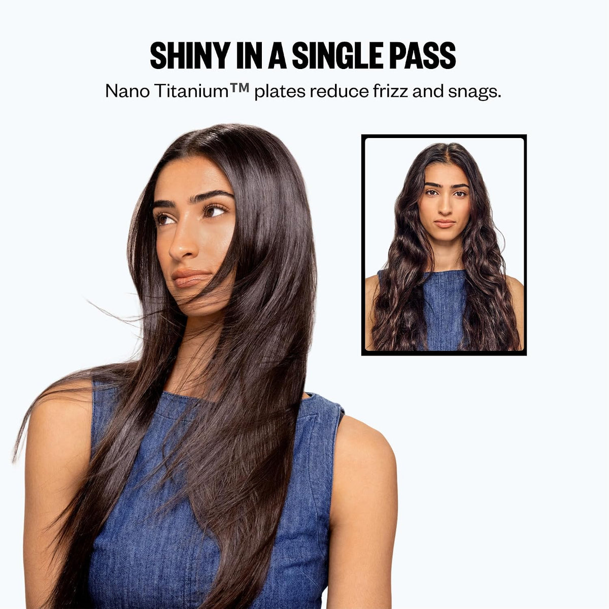 BaBylissPRO Nano Titanium Ultra-Thin Flat Iron | 1.5" Blue