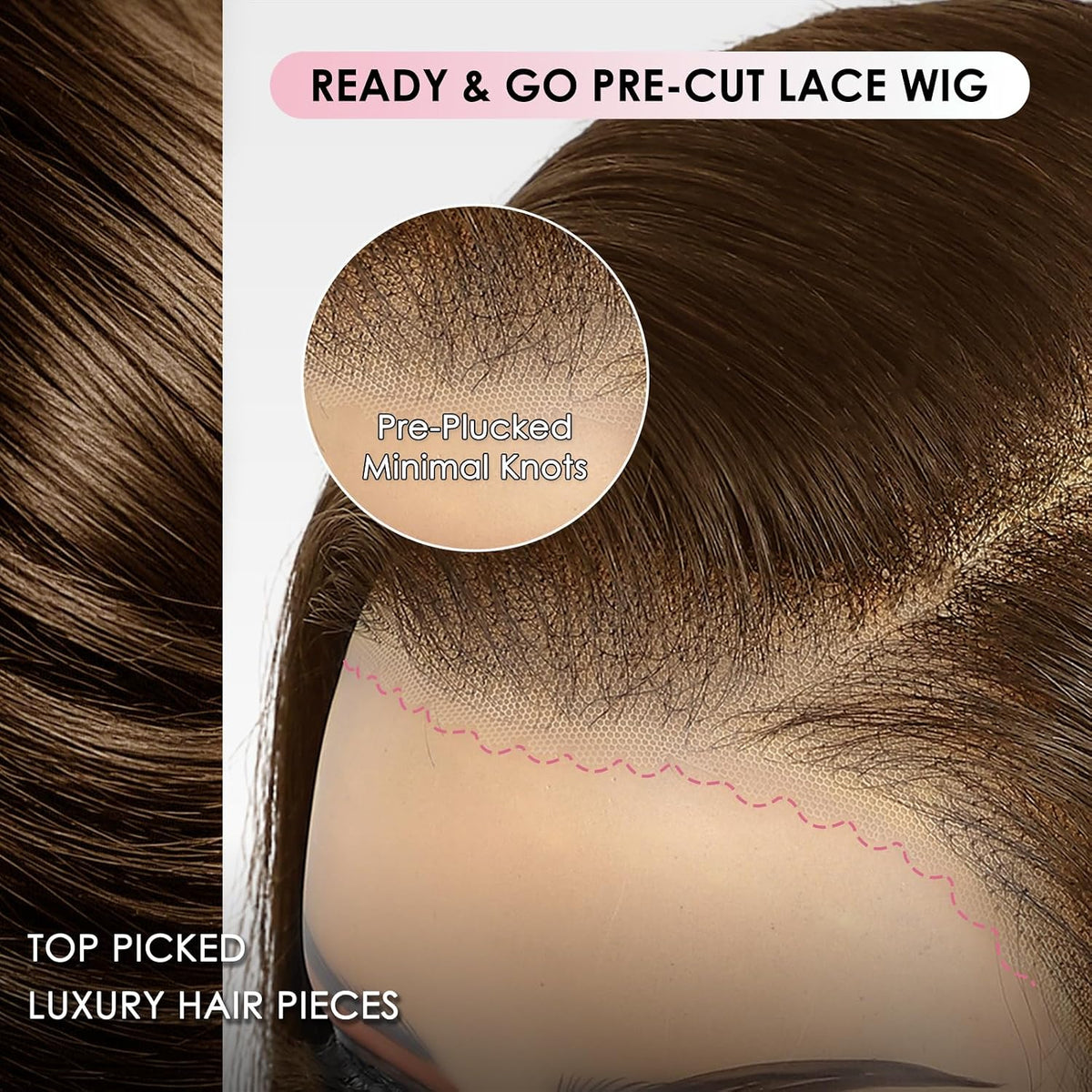 Beluck 14" Face-Framing Brown Bob Wig | 6x6 HD Lace, 250% Density