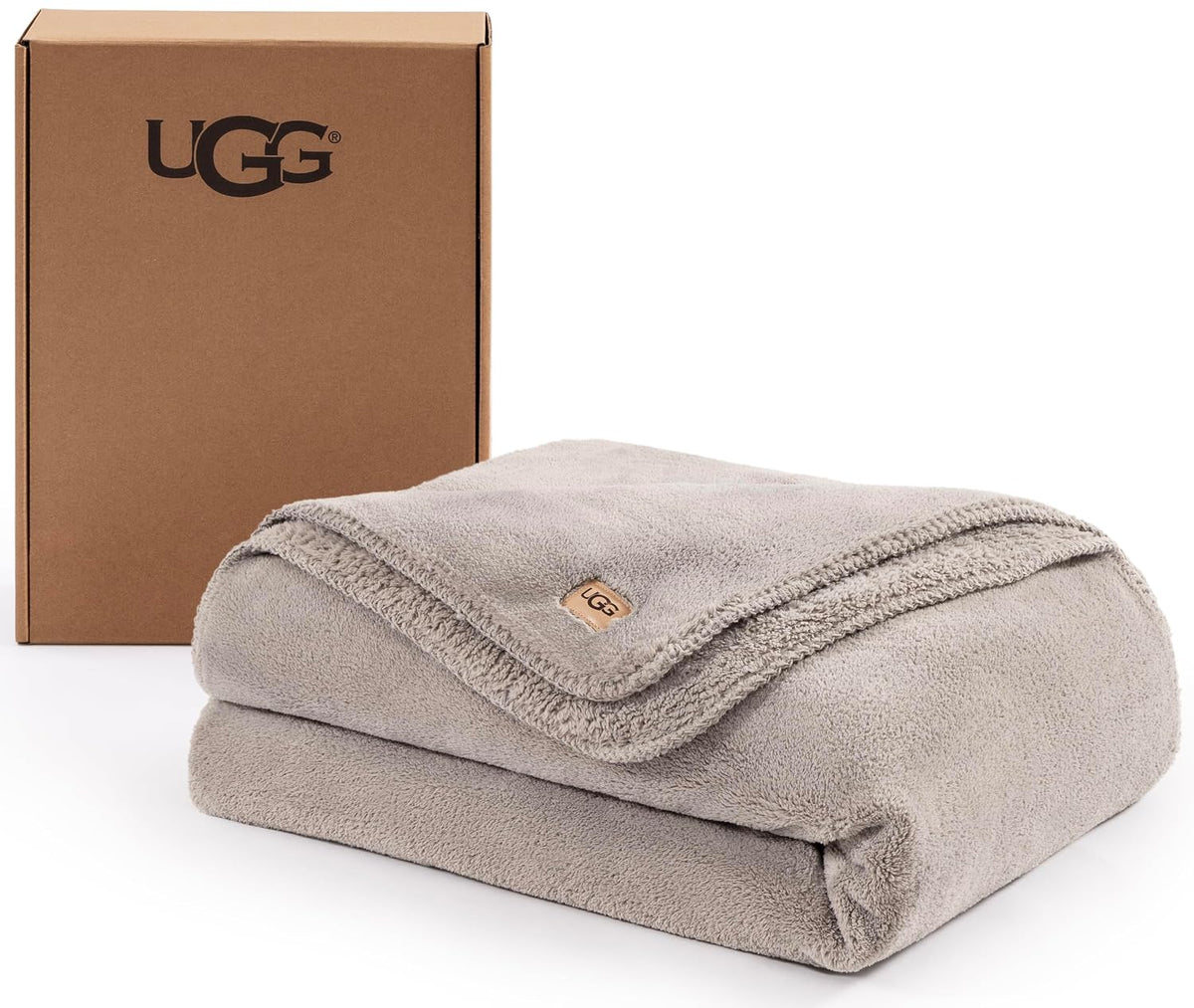 UGG Whitecap Fleece Blanket - Twin Grey