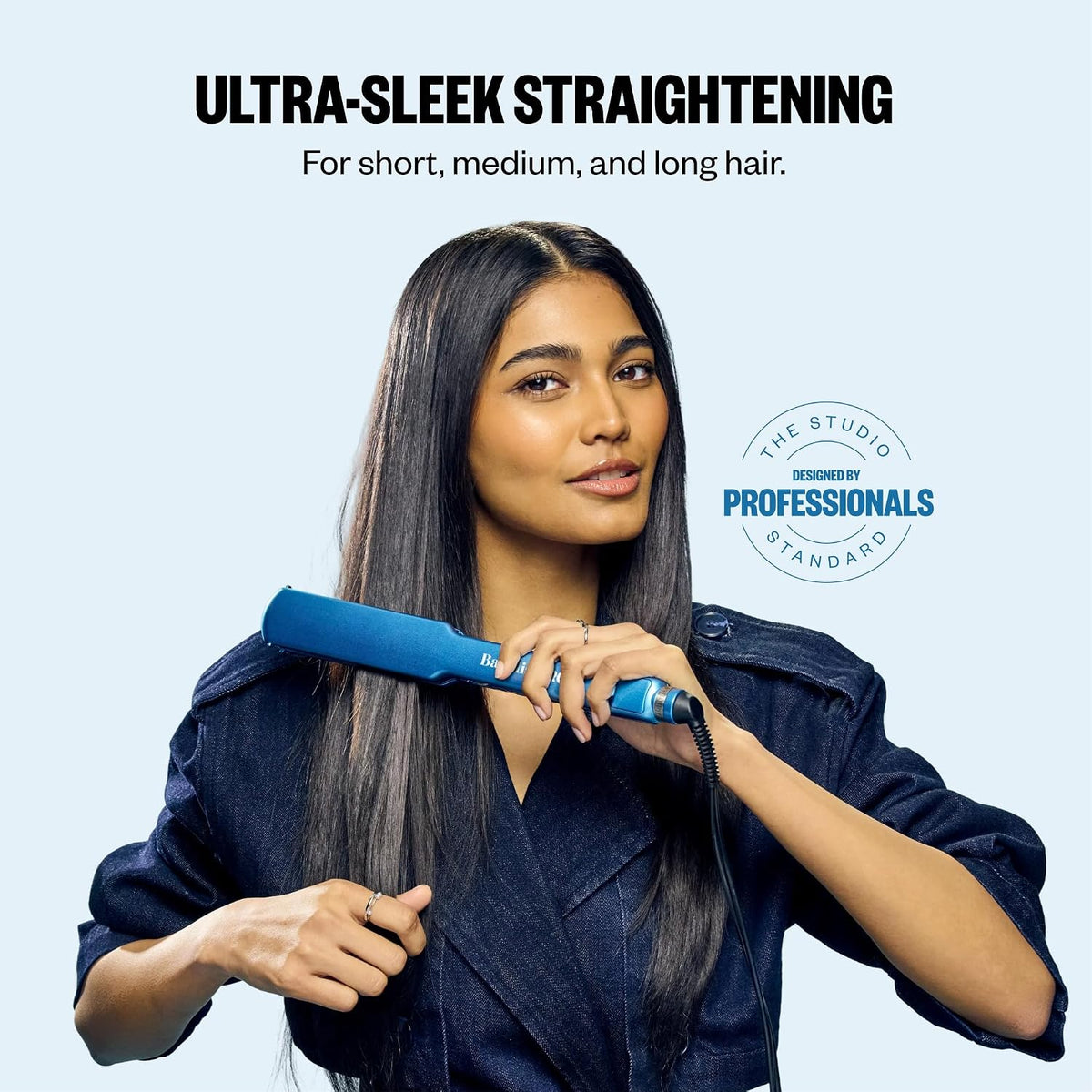 BaBylissPRO Nano Titanium Ultra-Thin Flat Iron | 1.5" Blue