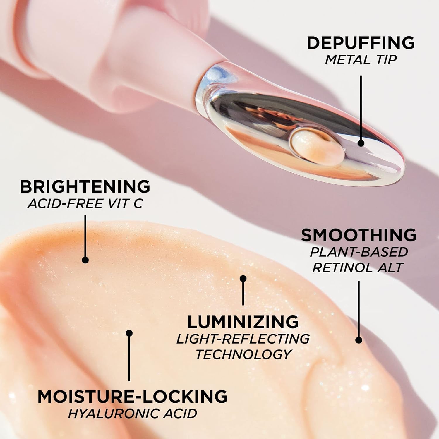 Beautybio the Eyelighter Concentrate. Smoothing, Brightening & Priming Serum + Depuffing Tool