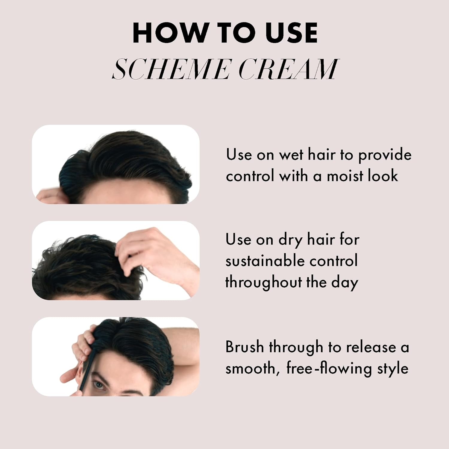 Scheme Cream – Premium Men’S Hair Styling Cream for a Medium Hold, Natural Shine – Ideal Texture Product for All Hair Types, Provides Versatility on Wet or Dry Hair – 2 Oz, Travel Size