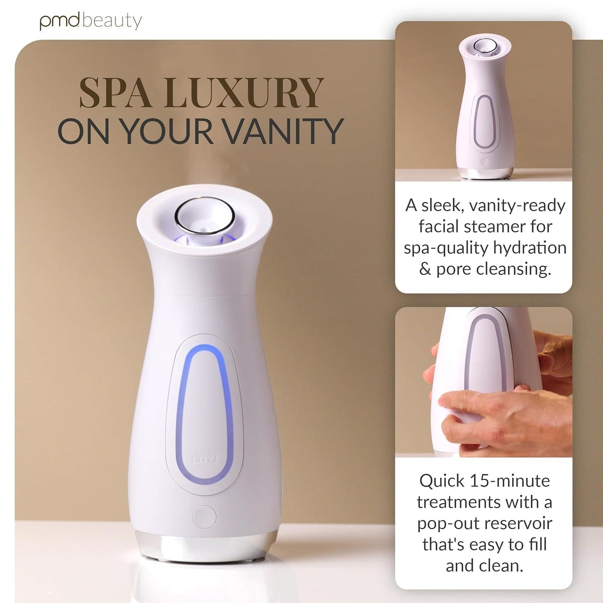 PMD Silksteam Pro - Spa-Grade Facial Steamer with Silksteam Technology + Essential Oil Filters