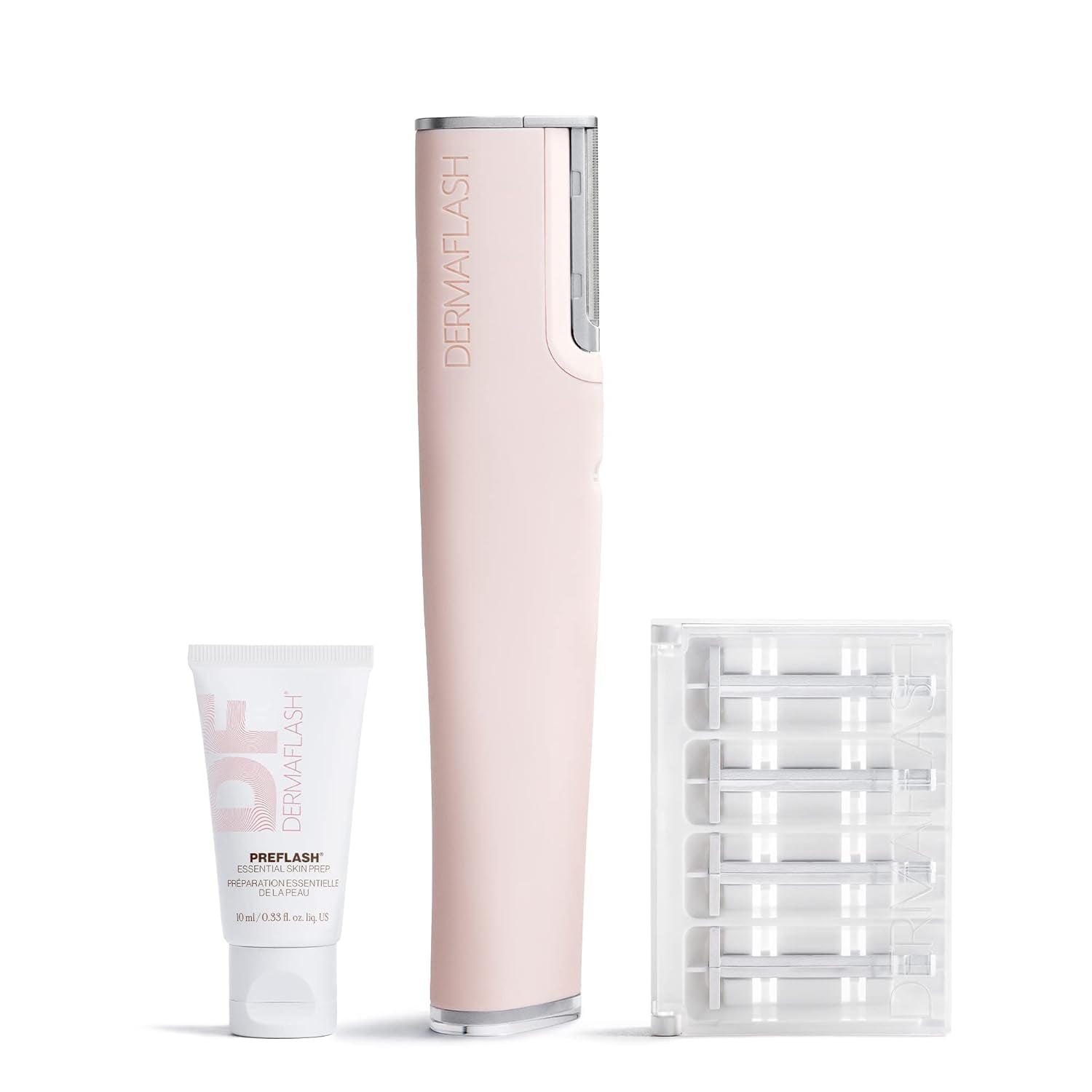 LUXE+ Sonic Dermaplaning Tool Luxury Facial Exfoliation and Peach Fuzz Removal System One Complete Kit