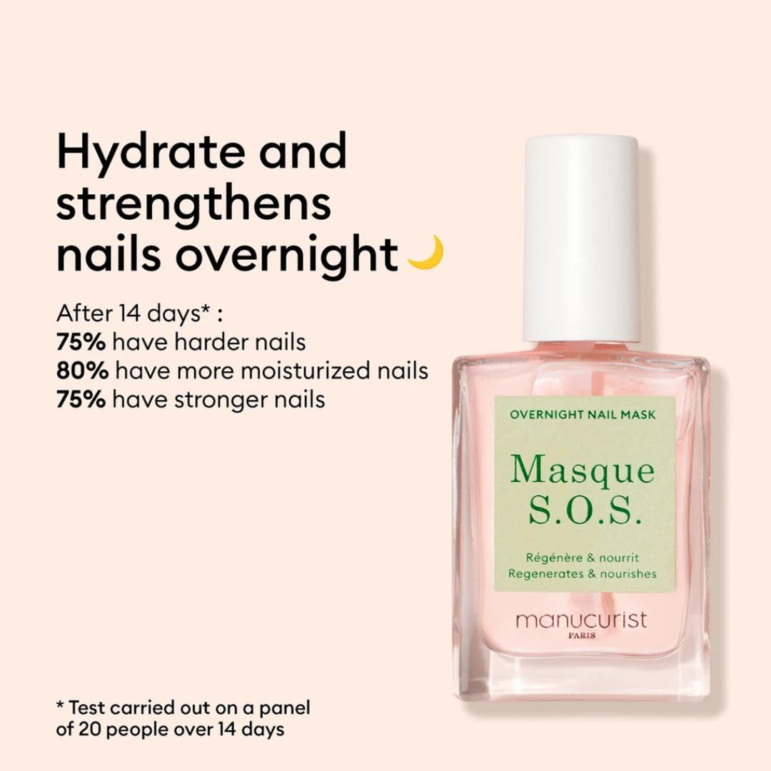 Rescue Kit - Nail Care Kit - Nail Repair for Damaged Nails : 1 Strengthening Base Coat, 1 Night Mask for Nails, 1 Nail Cuticle Oil - Nail Strengthener for Damaged Nails - Nail Growth