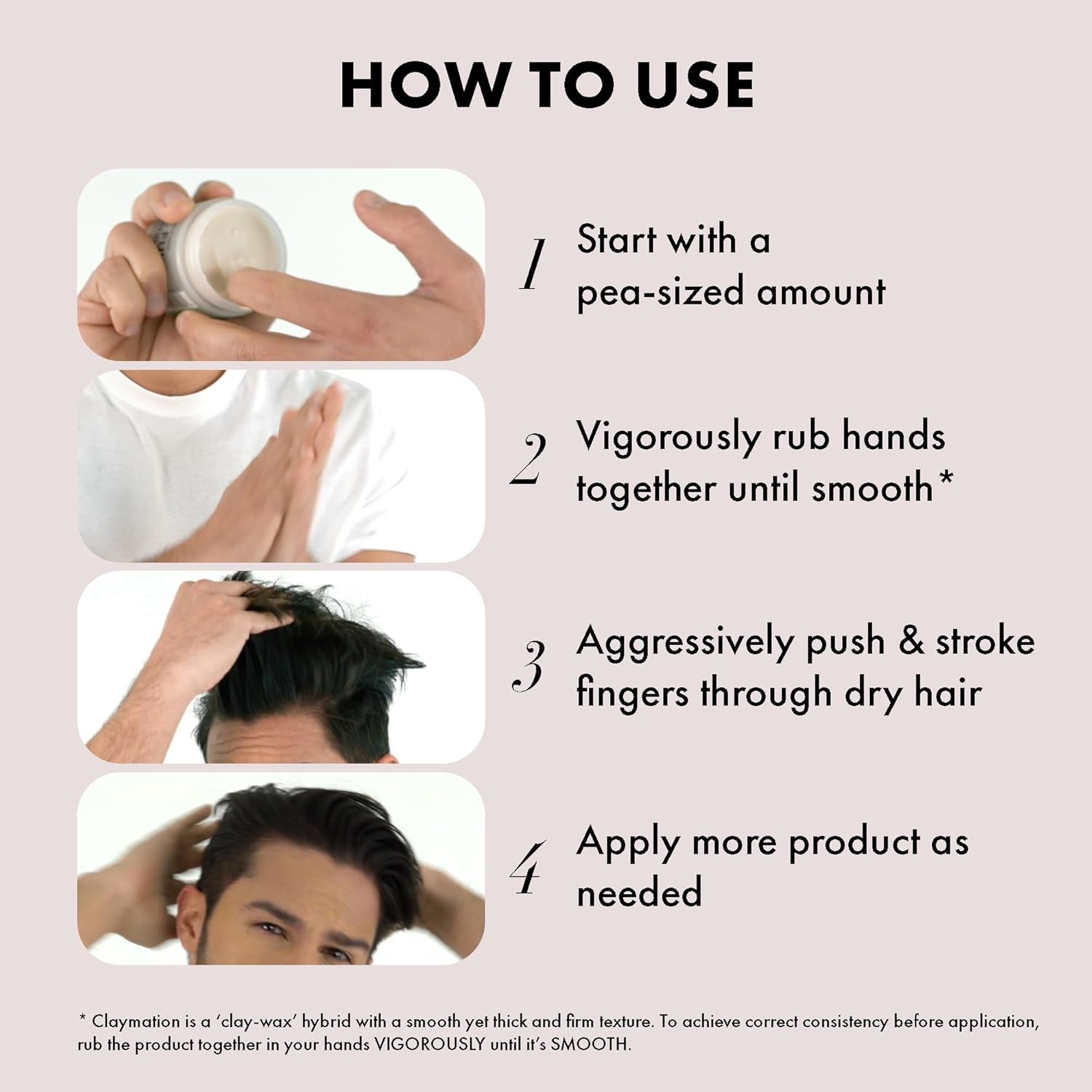 Claymation – Premium Men’S Hair Styling Clay for a Super High Hold, Matte Finish – Clay & Wax Hybrid, Ideal Texture Product for Straight, Wavy and Thick Hair Types – 2 Oz, Travel Size