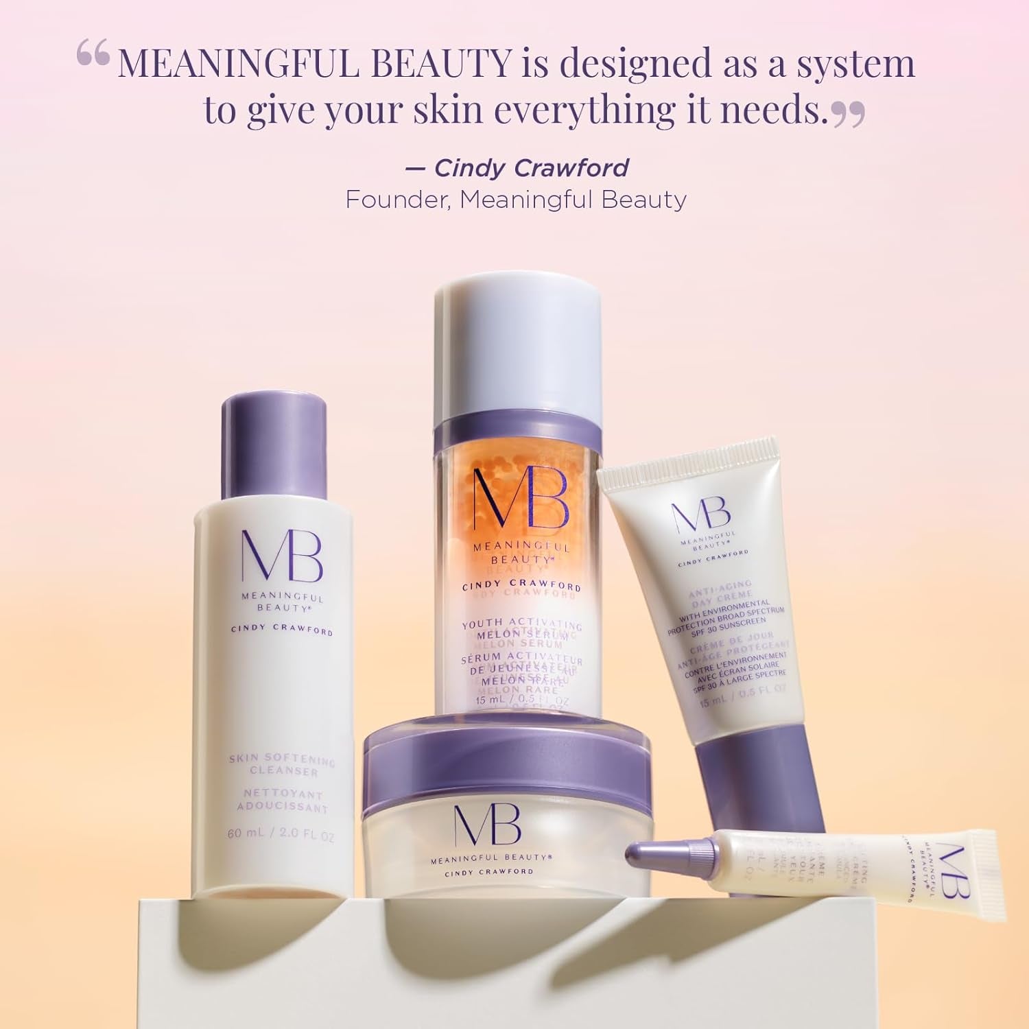 Meaningful Beauty Anti-Aging Daily Skincare System with Youth Activating Serum