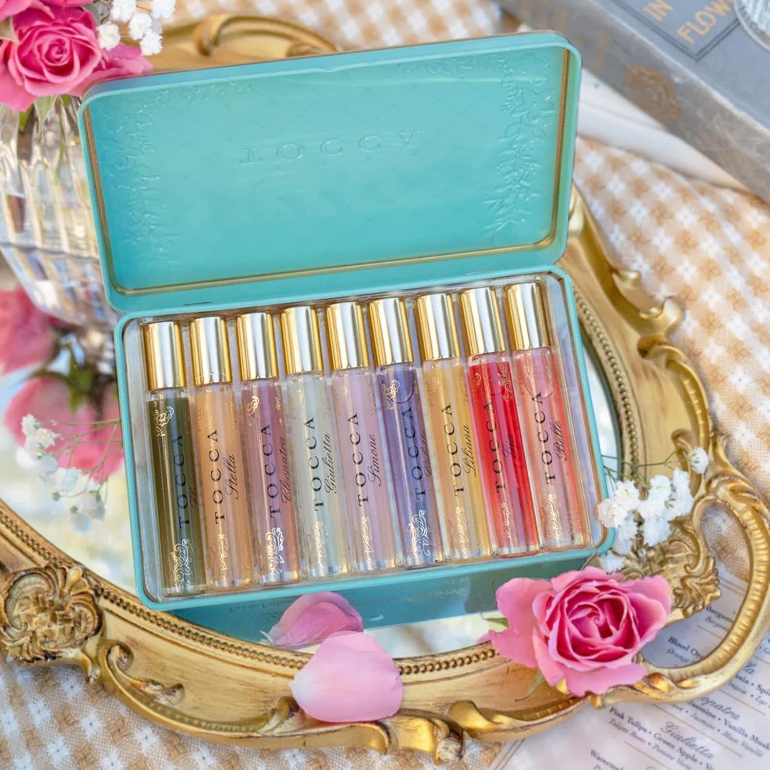 Luxury Fragrance Wardrobe - Set of 9 Travel Size Women'S Perfumes in Giftable Tin Case ($101 Value), Includes Florence, Cleopatra, Stella, Giulietta, Simone, Colette, Liliana, Gia & Belle
