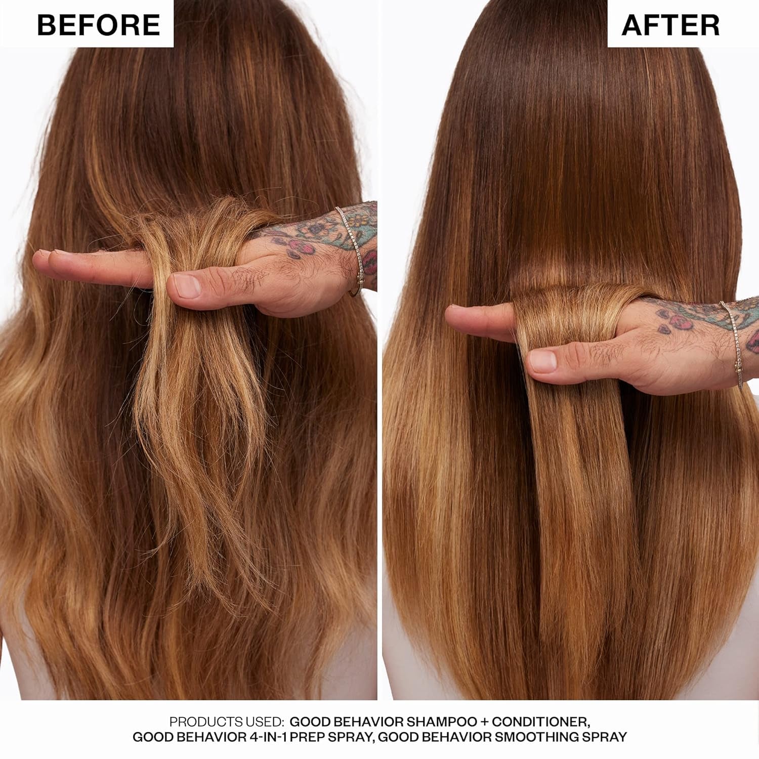 GOOD BEHAVIOR Spirulina Protein Smoothing Spray | Keratin like Treatment + Frizz Control + Heat Protectant | Vegan + Cruelty Free |