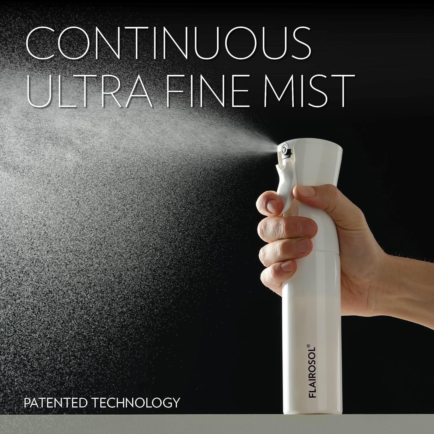 - the Original, Spray Bottle for Hair, Plants & More, Continuous Mister, Ultra Fine Water Mist, 10.1Oz/300Ml, Clear Bottle - Black Print