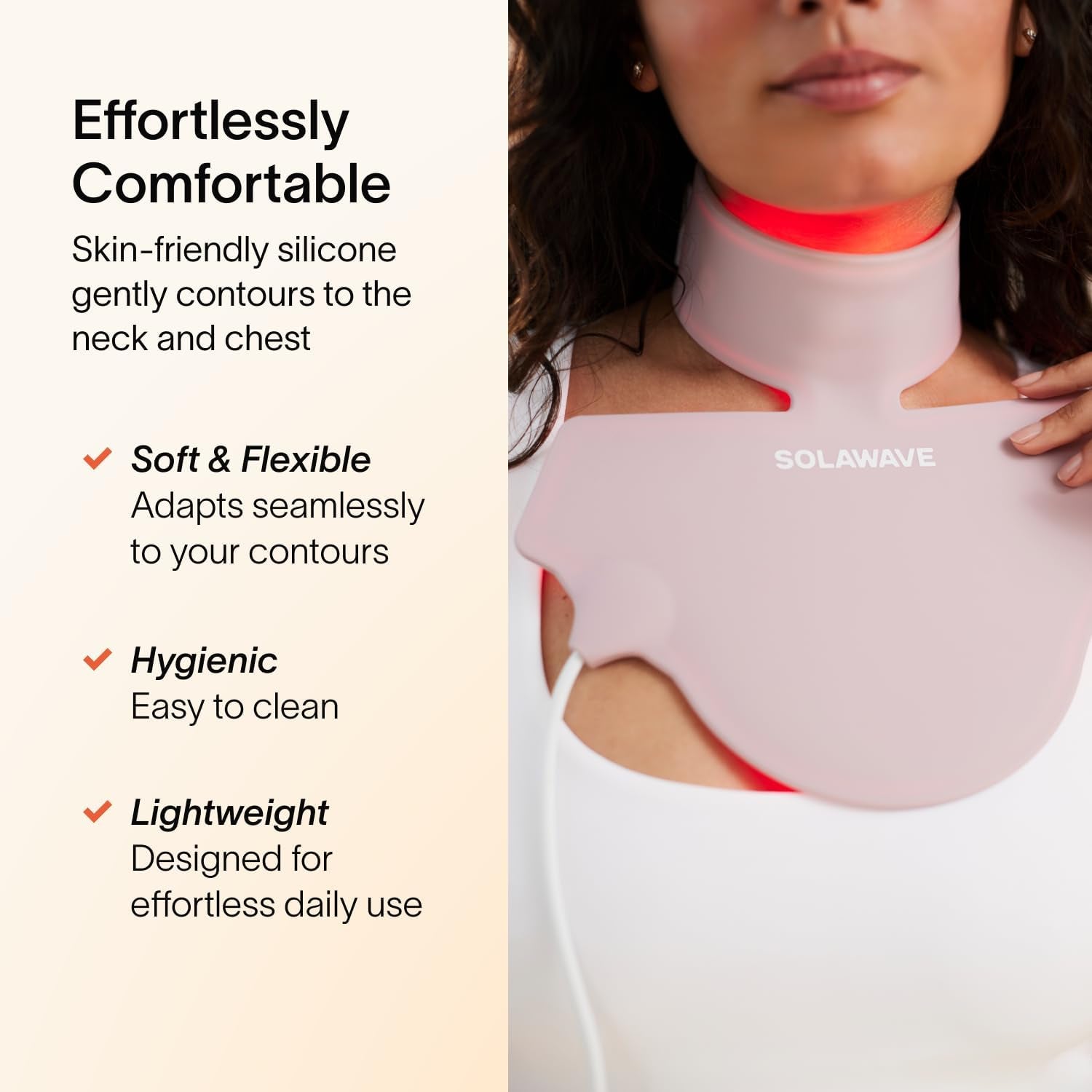 Red Light Therapy Mask for Neck & Chest | Red Light & near Infrared Light Device for Décolleté | Rejuvenates the Skin, Smooths Look of Fine Lines & Wrinkles | Anti-Aging Skincare at Home