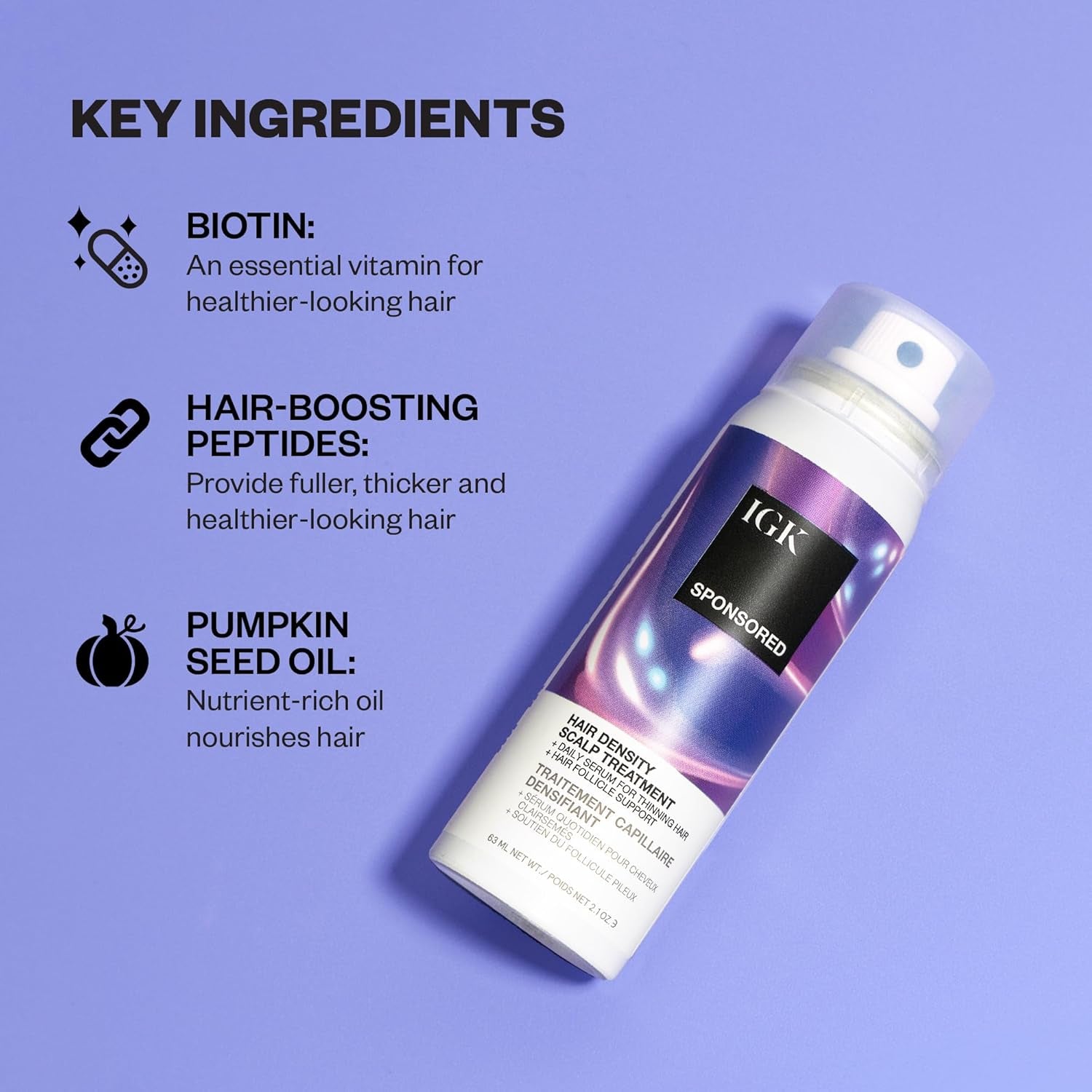 Sponsored - Scalp Treatment for Hair Growth – Hair Thickening Serum for Women – Promotes Fuller, Thicker Hair – Scalp Serum for Hair Density and Thinning - 2.1Oz