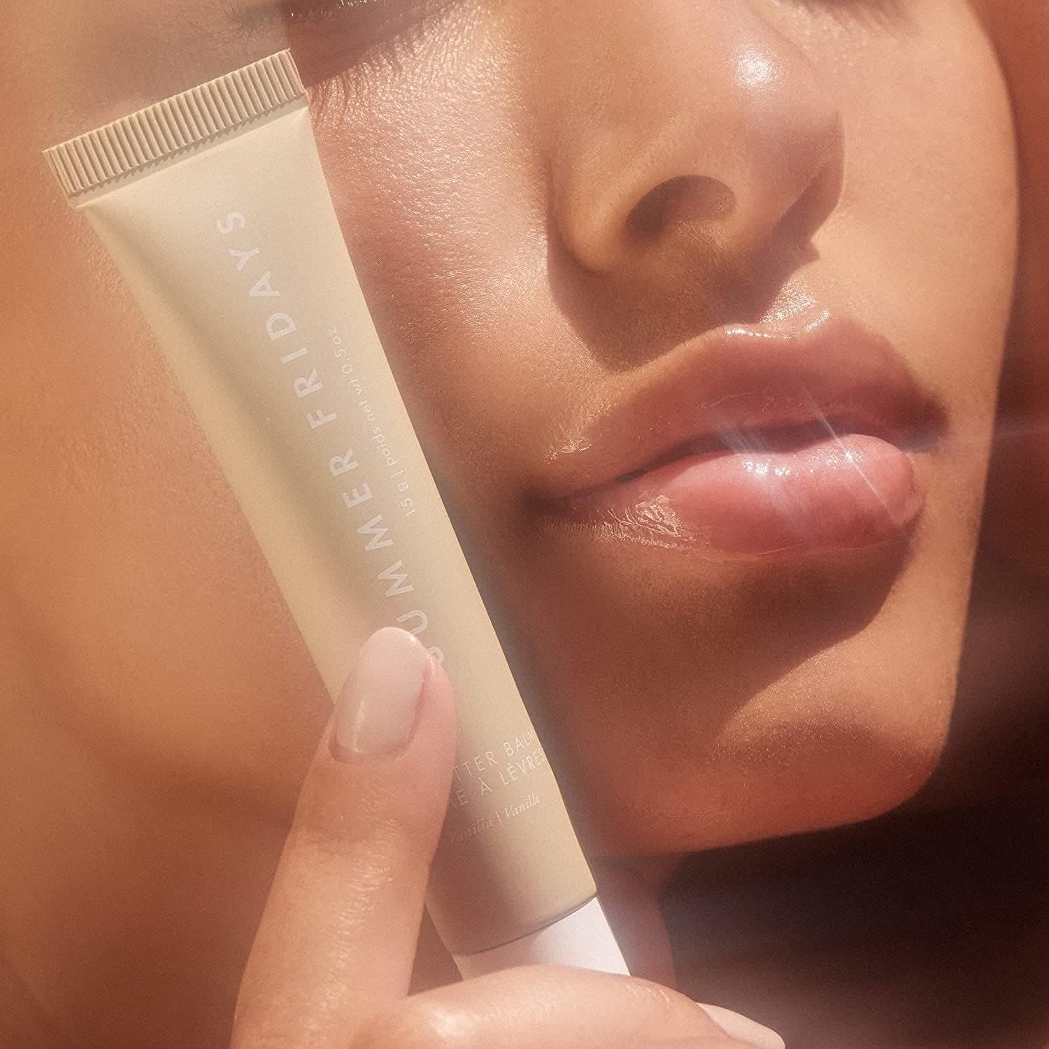 Lip Butter Balm - Conditioning Lip Mask and Lip Balm for Instant Moisture, Shine and Hydration - Sheer-Tinted, Soothing Lip Care - Vanilla (.5 Oz)