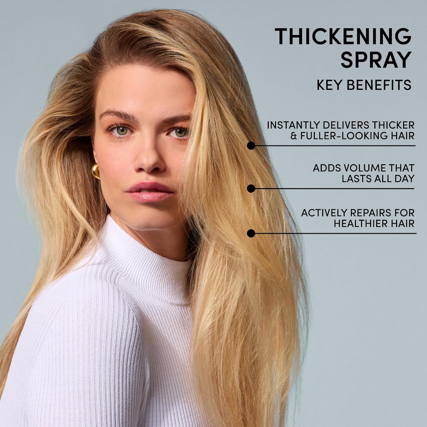 Hair Thickening Spray - Thickening & Volumizing Spray for Instantly Thicker, Fuller-Looking Hair - Protects, Strengthens & Repairs with Amaranth Peptide & Amino Acids (6 Fl Oz)