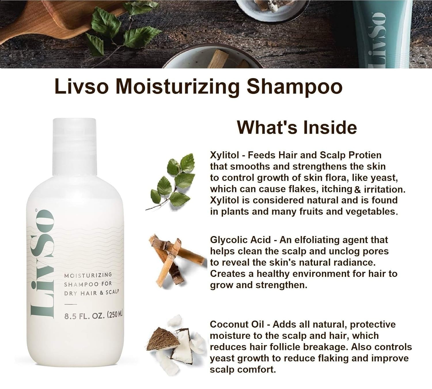 Complete Hair and Scalp Moisturizing Solution - Shampoo, Conditioner and Lotion - Naturally Derived - Fresh Feel Product - a Little Bit of Goes a Long Way