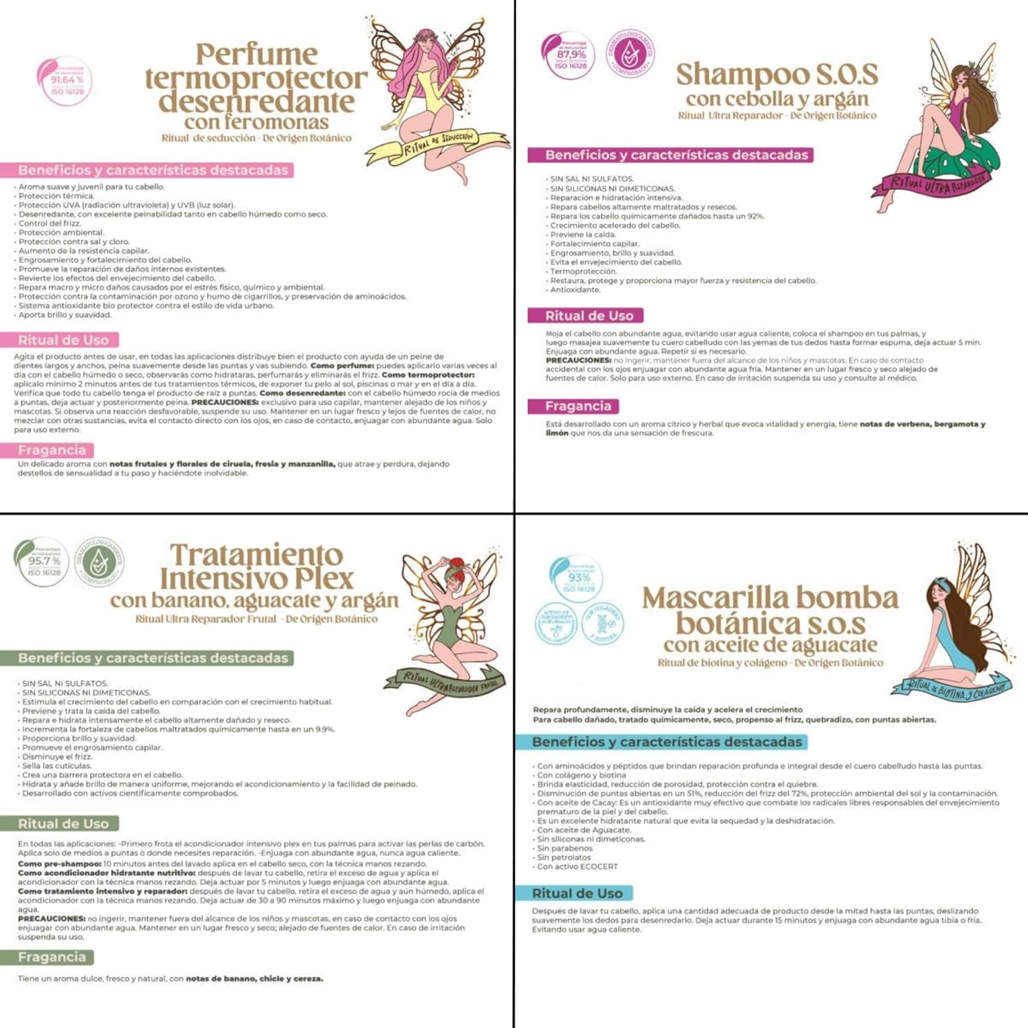 Ritual Botánico Keratina Orgánica | Treatment to Straighten, Repair and Relax Hair | All Natural, Organic & Vegan Ingredients | Product of Colombia | 6 Piece Kit