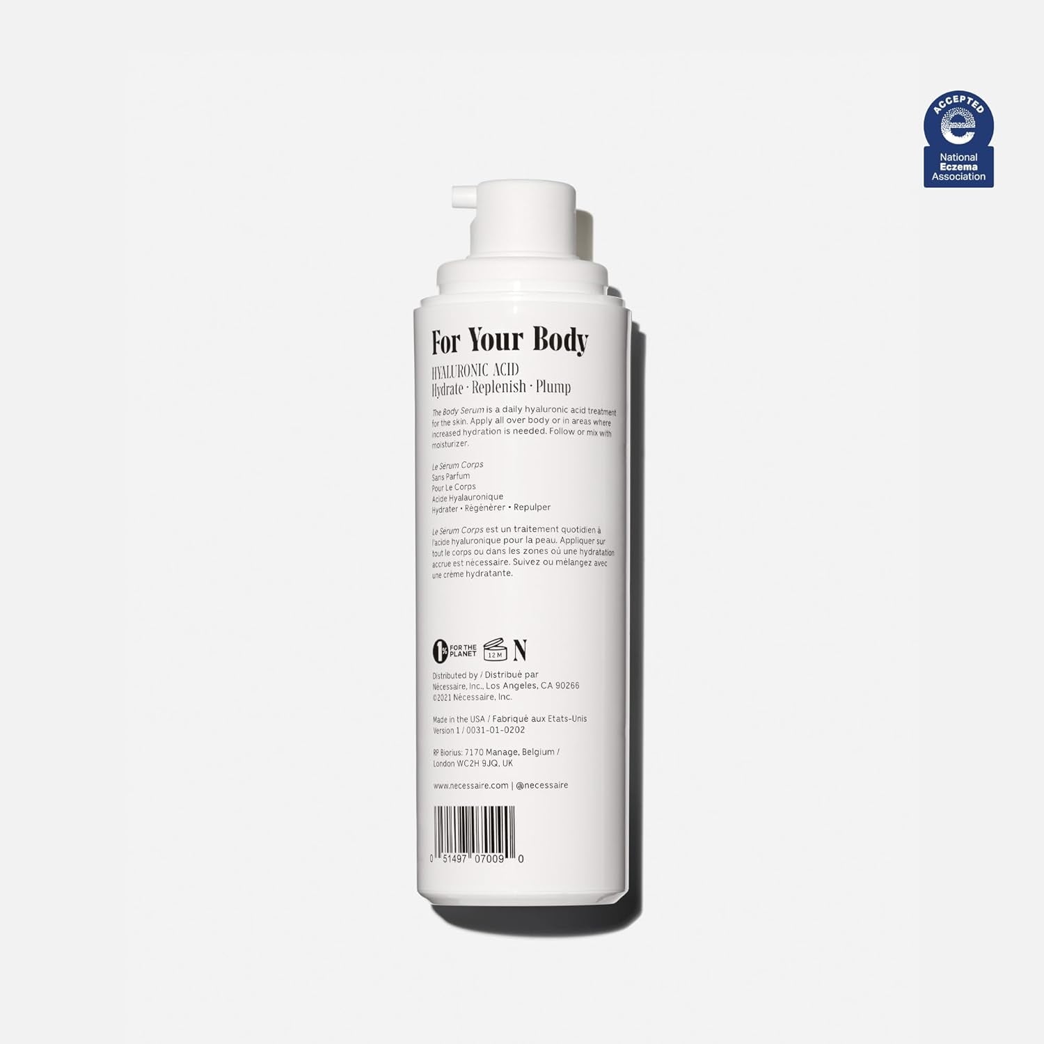 Nécessaire The Body Serum with Hyaluronic Acid, Niacinamide, and Ceramides