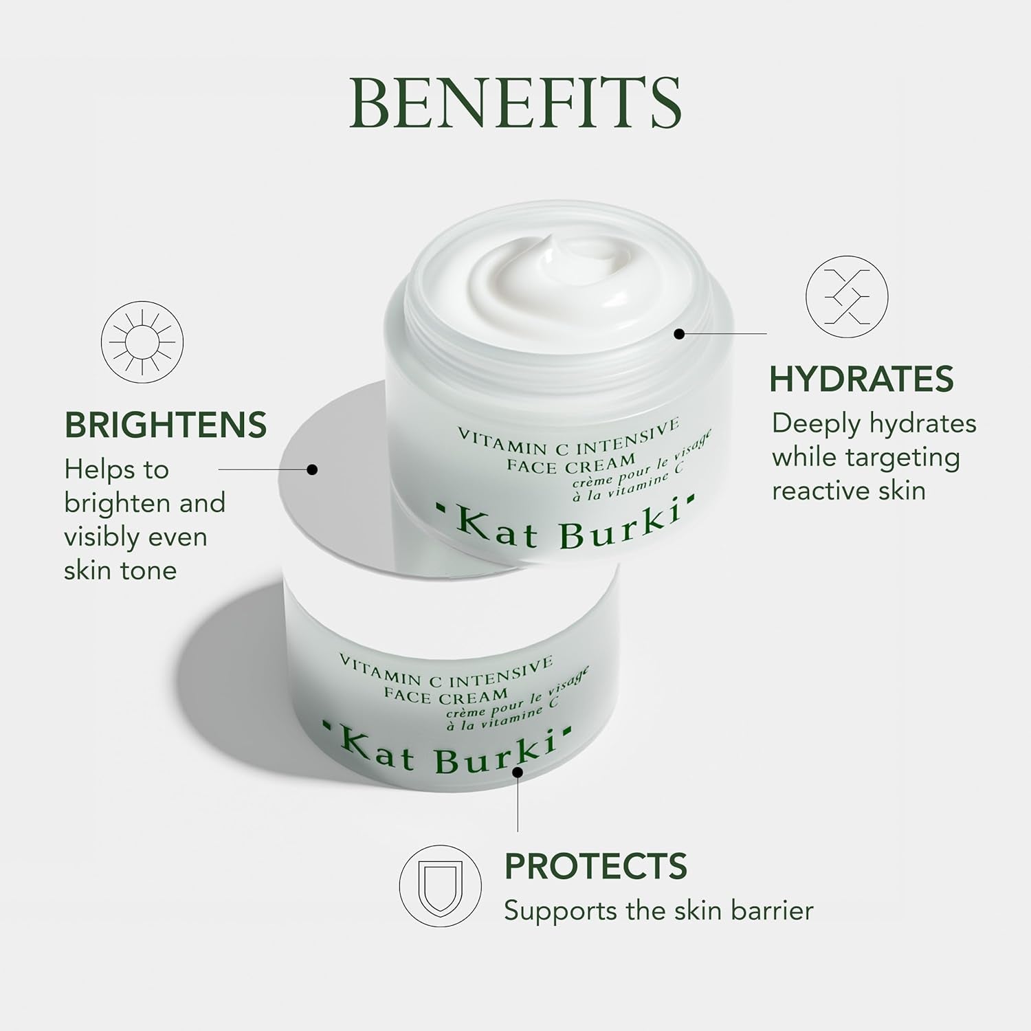 15% Stabilized Vitamin C Intensive Face Cream. Brightening Moisturizer for Glowing & More Firm Skin