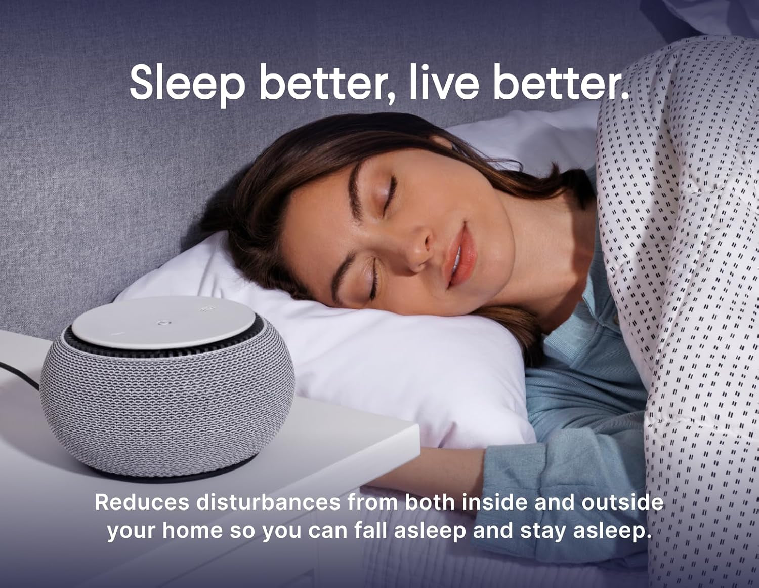 SNOOZ Smart White Noise Sound Machine Luxury Sleep Aid with Real Fan Technology