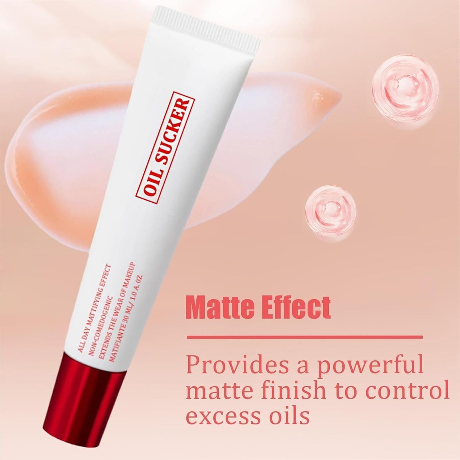 Oil Sucker, Extreme Mattifying Alkaline Primer, Waterproof Mattifying Primer for All Skin Types (1Pcs)