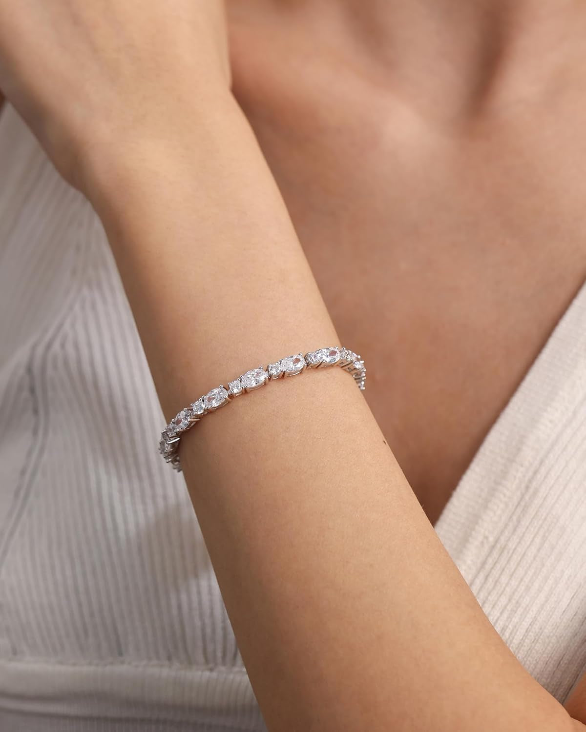 Birthstone Bracelets Sterling Silver Tennis Bracelets Charm Fine Jewelry Birthday Gifts for Women 7"