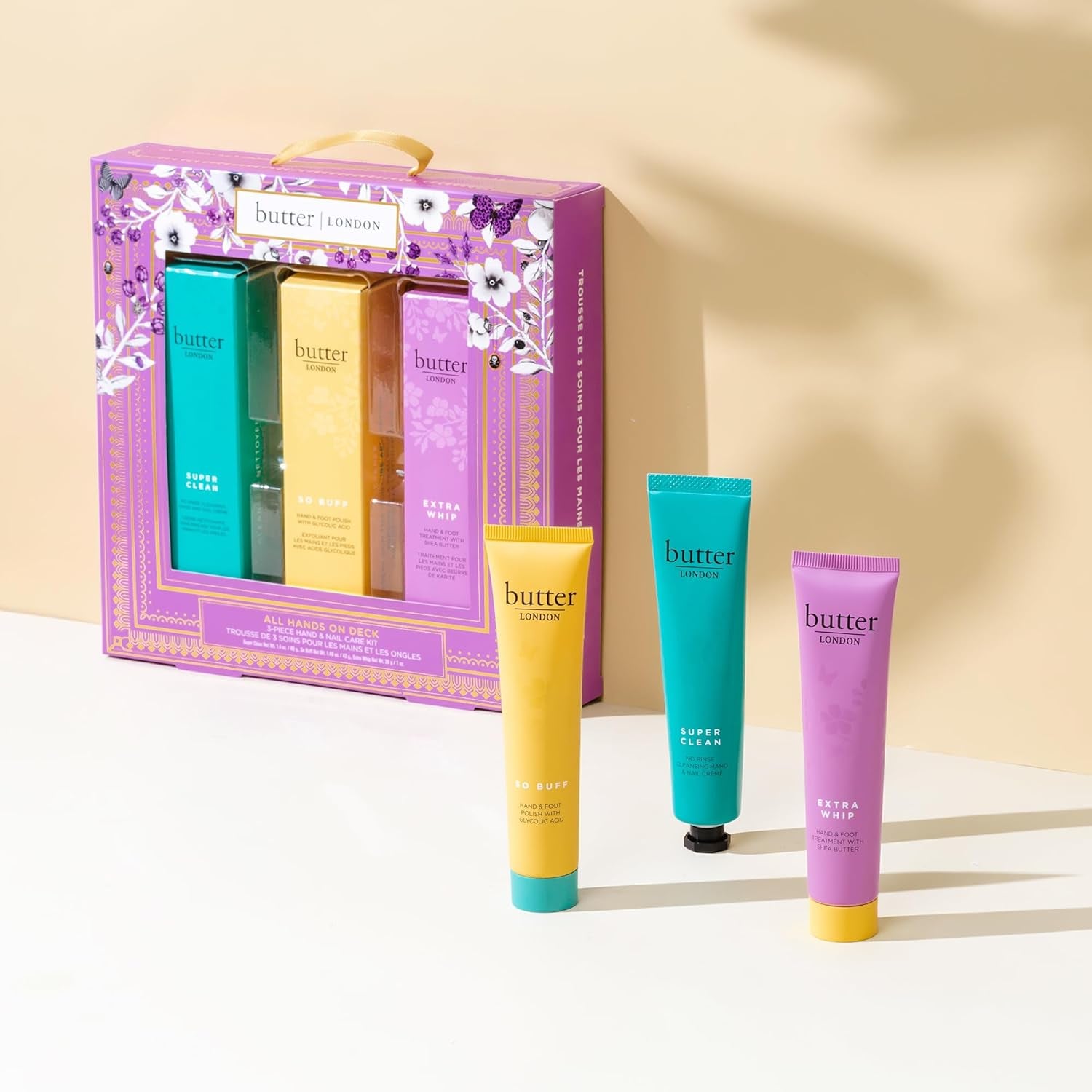 All Hands on Deck 3-Piece Hand & Nail Care Kit, Helps Moisturize & Restore Skin, at Home Manicure Prep, Vegan, Cruelty & Paraben Free