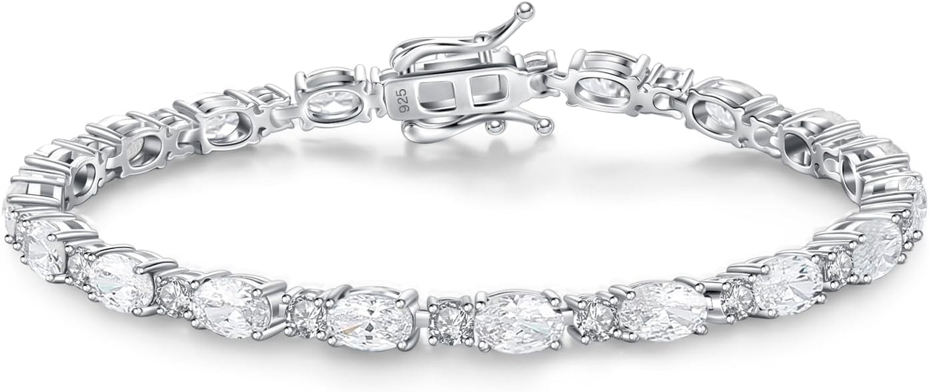 Birthstone Bracelets Sterling Silver Tennis Bracelets Charm Fine Jewelry Birthday Gifts for Women 7"