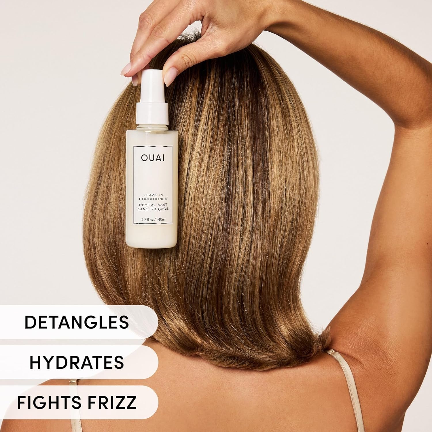 Leave in Conditioner & Heat Protectant Spray - Prime Hair for Style, Smooth Flyaways, Add Shine and Use as Detangling Spray - No Parabens, Sulfates or Phthalates (4.7 Oz)