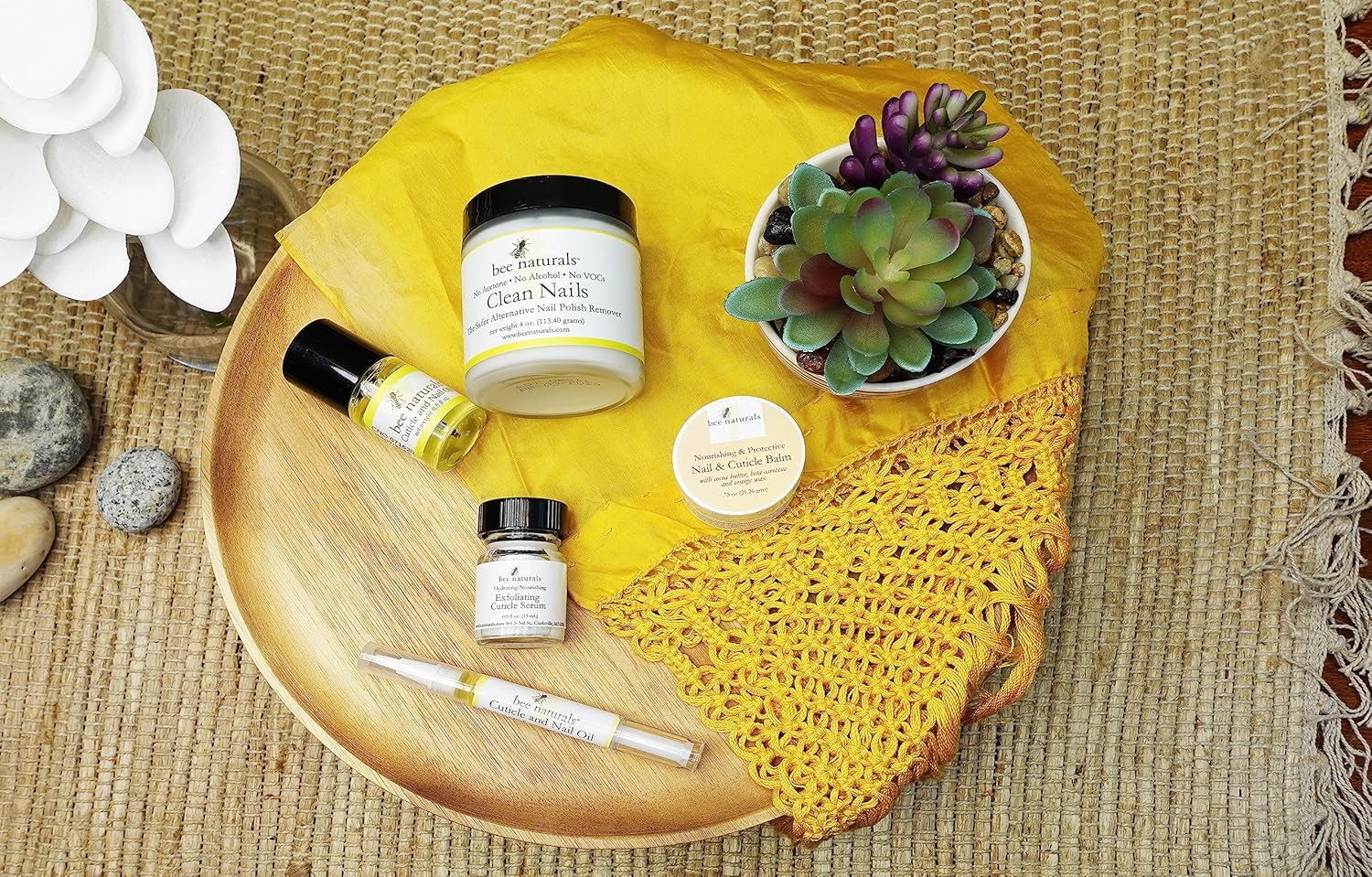 Natural Nail Care Kit - Natural & Non-Toxic Nail and Cuticle Care Set with Vitamin E - Softens & Protects - Ideal Gift for Repairing Cuticles and Nails .
