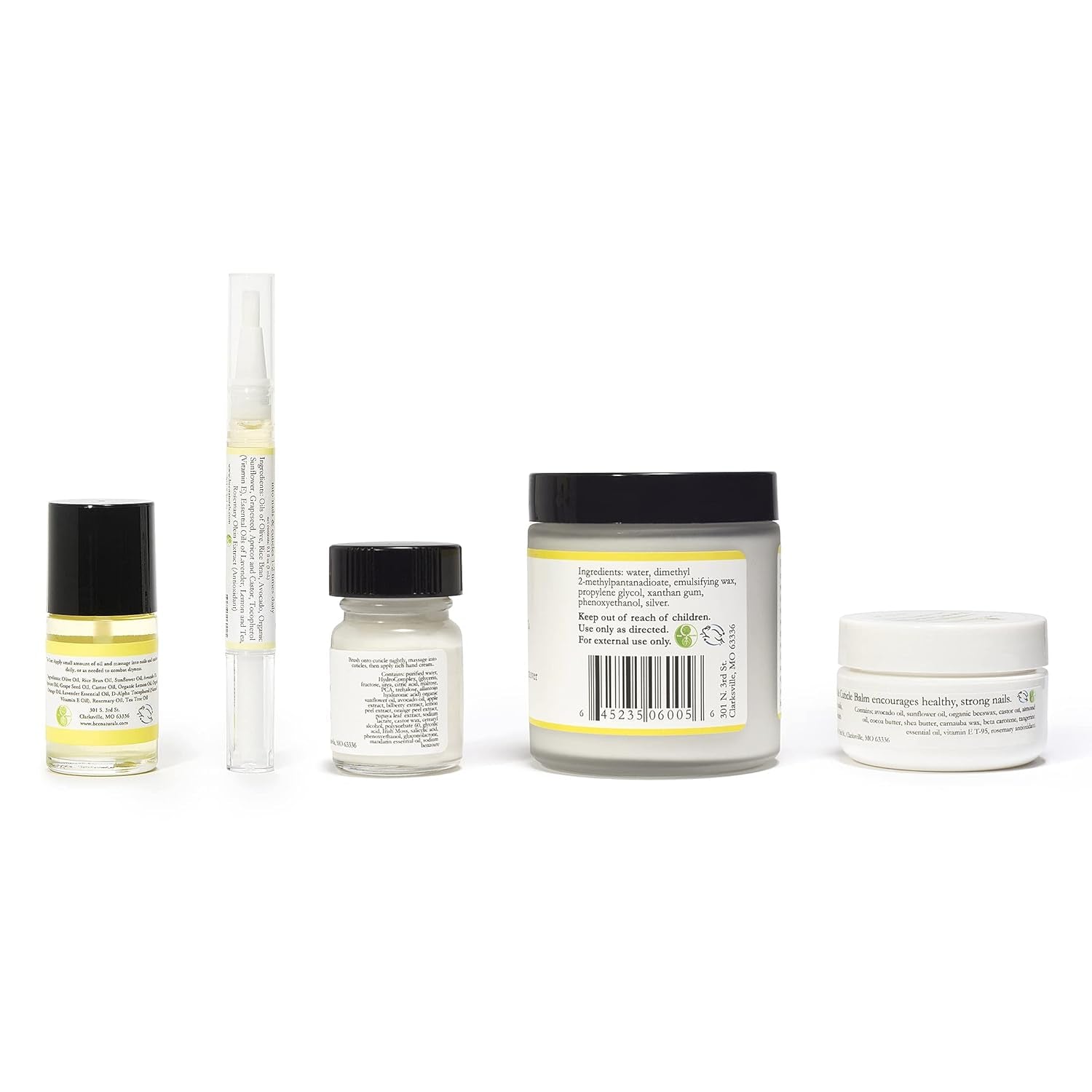 Natural Nail Care Kit - Natural & Non-Toxic Nail and Cuticle Care Set with Vitamin E - Softens & Protects - Ideal Gift for Repairing Cuticles and Nails .