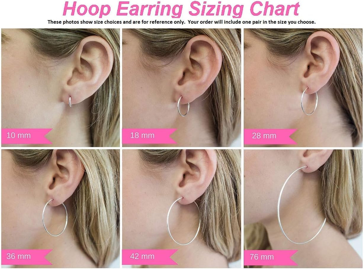 14K Yellow Gold Thick Real Endless Hoop Earrings, (3Mm Tube)