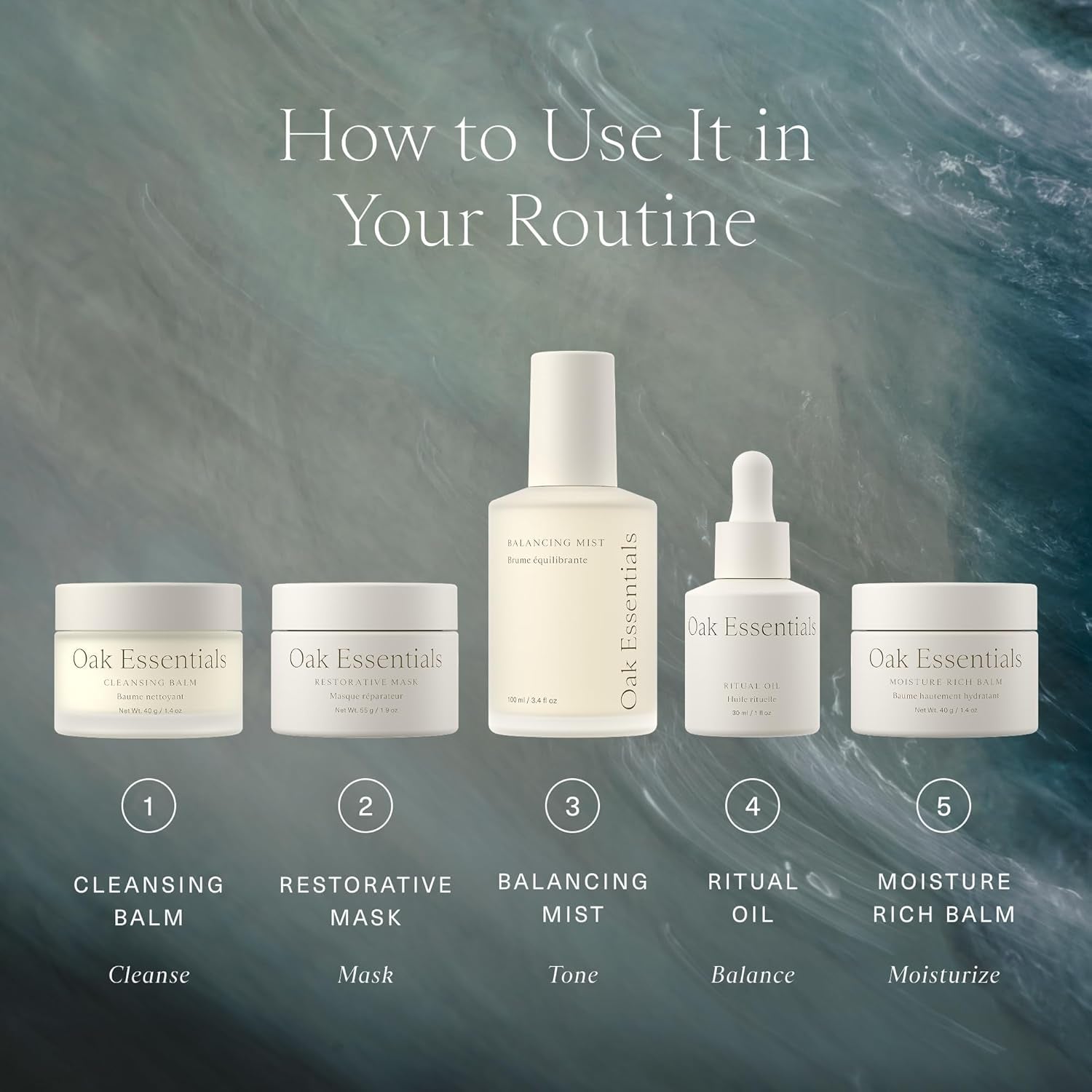 Oak Essentials Hydration Heroes Luxury Moisture Ritual Duo with Blue Tansy Oil and Sea Buckthorn Balm