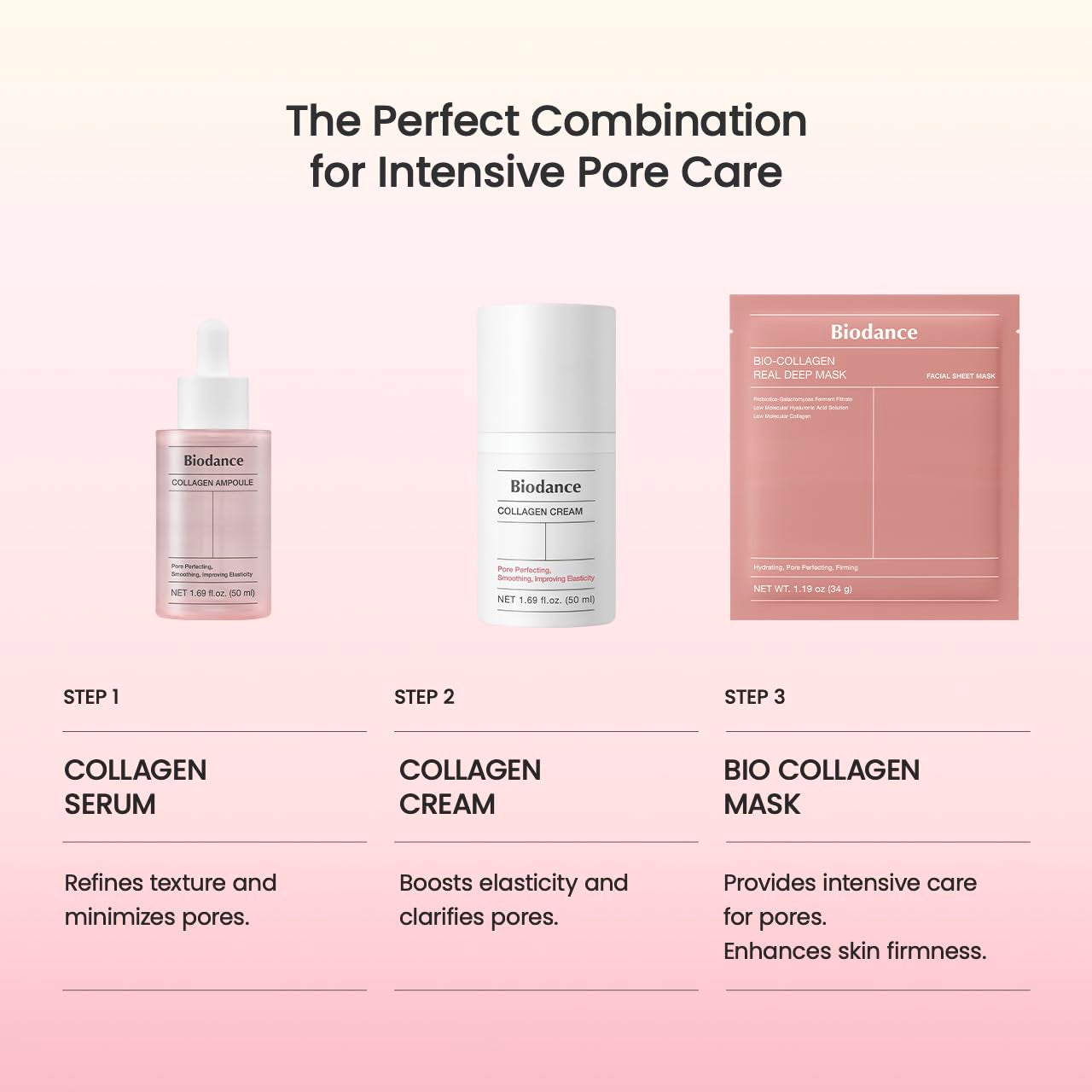 Bio-Collagen Real Deep Mask, Hydrating Overnight Hydrogel Mask, Pore Minimizing, Elasticity Improvement, 34G X16Ea