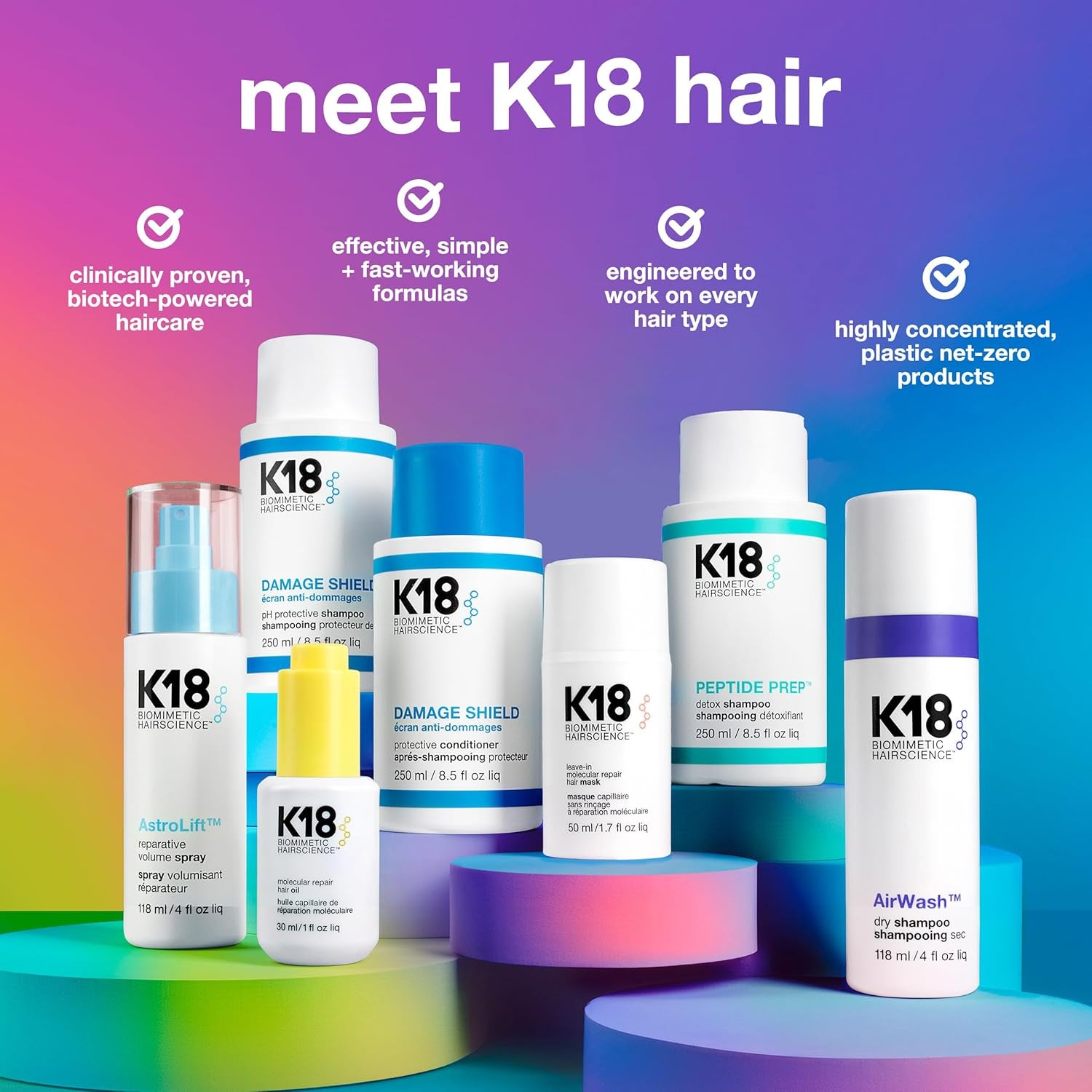 K18 Damage Shield Protective Shampoo, Reduces Frizziness & Tangles, Maintains Hair Health