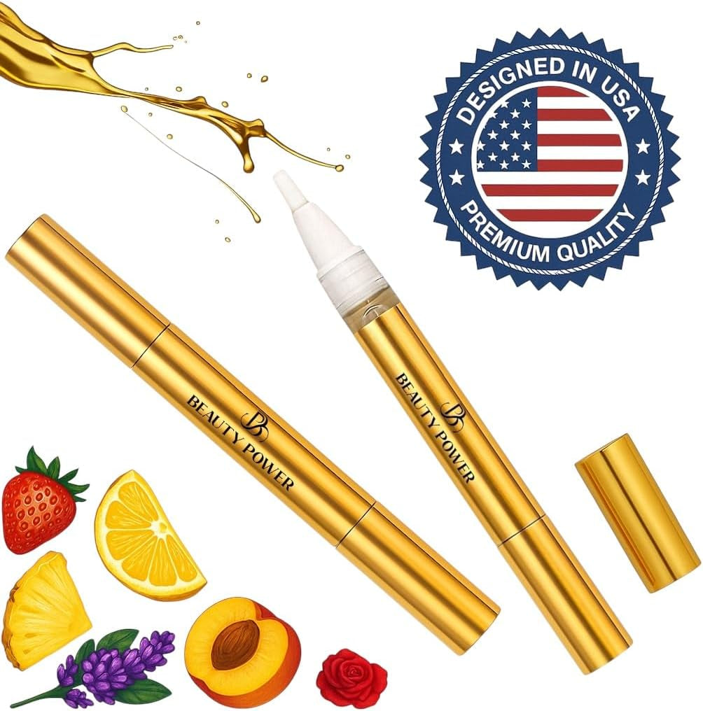 Manicure Pedicure Set 7-In-1 & Cuticle Oil Pen for Free, Stainless Steel, Ultra Sharp, Slanted Nail Clipper, Fingernail Clipper, Cuticle Nipper, Glass Nail File, Eyebrow Tweezers, Scissors, Case