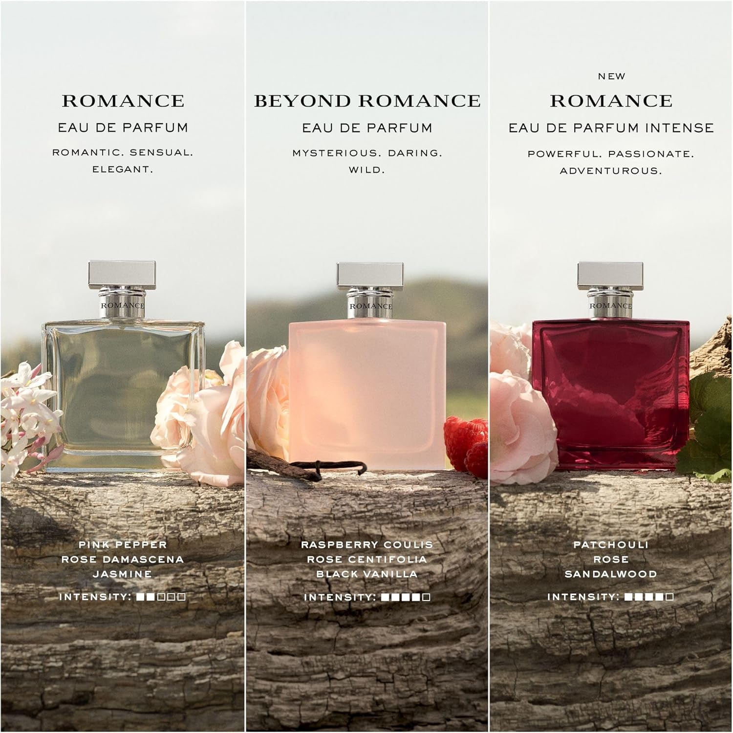 - Romance - Eau De Parfum - Women'S Perfume - Floral & Woody - with Rose, Jasmine, and Berries - Medium Intensity