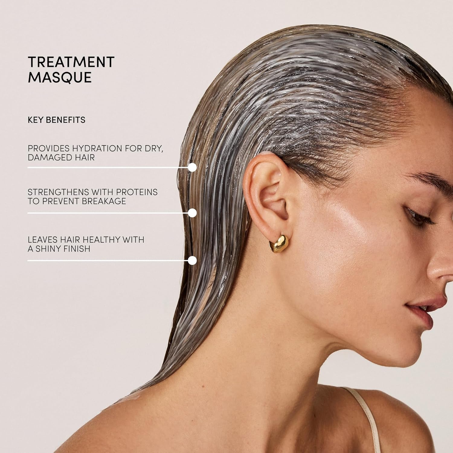 Thick Hair Mask - Deep Conditioning Hair Mask with Almond Oil, Olive Oil, & Hydrolyzed Keratin to Restore Damaged Strands - Phthalate & Paraben Free (8 Fl Oz)